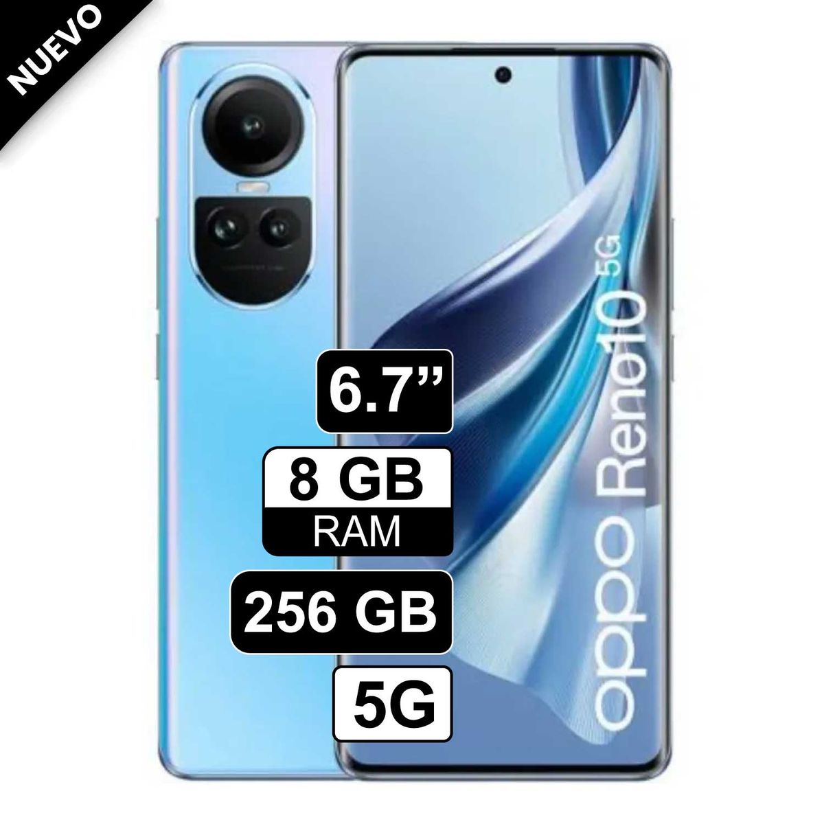 OPPO - Celular Oppo Reno 10 Libre 8GB 256GB 67 Azul