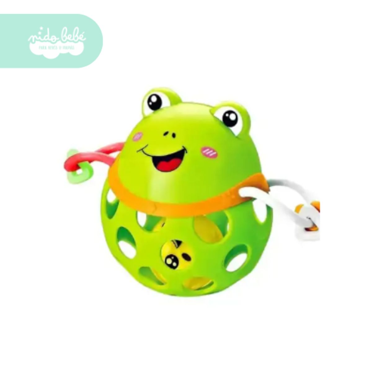 BABY - sonajero didáctico con forma de ranita para bebés