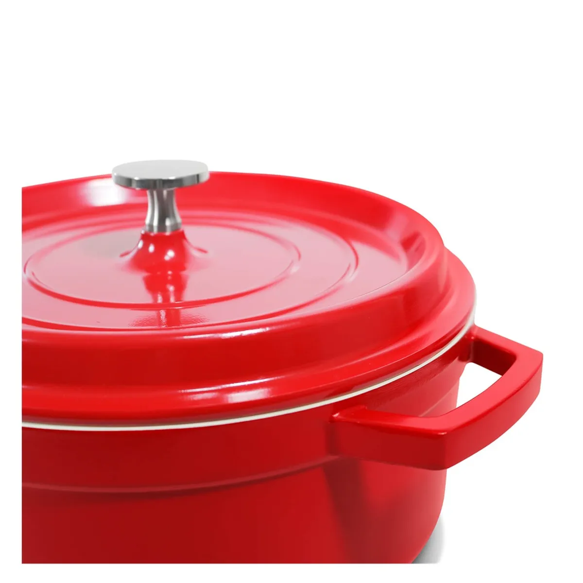 RECORD - OLLA GOURMET ROJO ALUMINIO FUNDIDO CERAMICO 24 CM RECORD