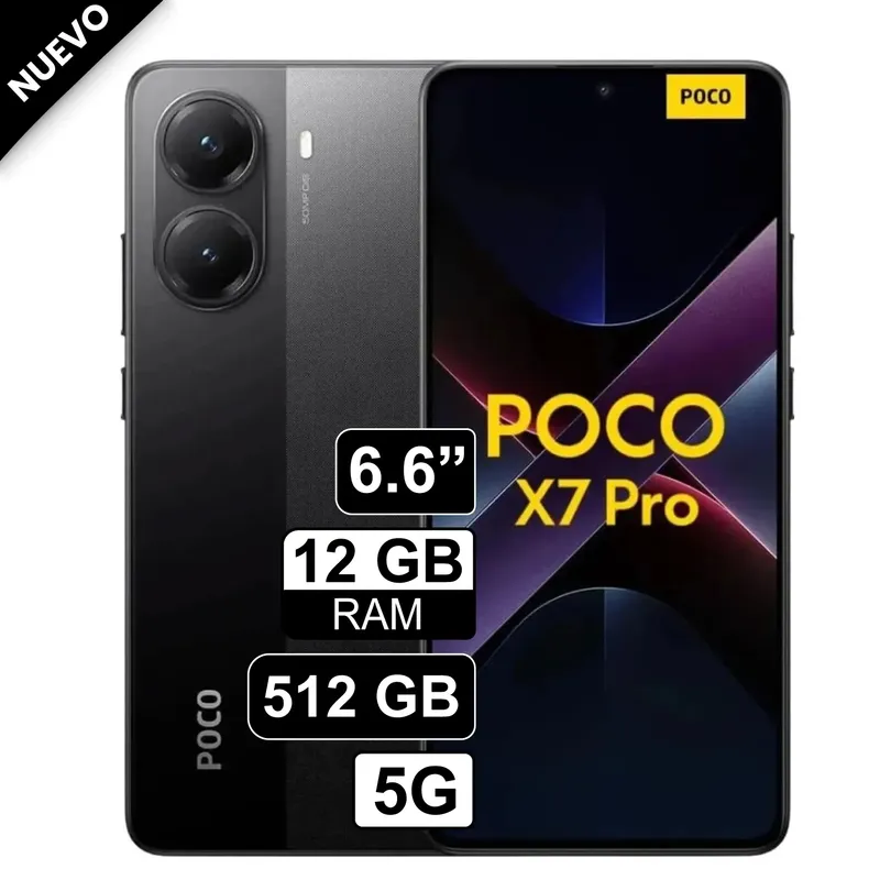 XIAOMI - Celular Xiaomi Poco X7 Pro Dual SIM 5G 512GB 12GB RAM 50mpx Negro