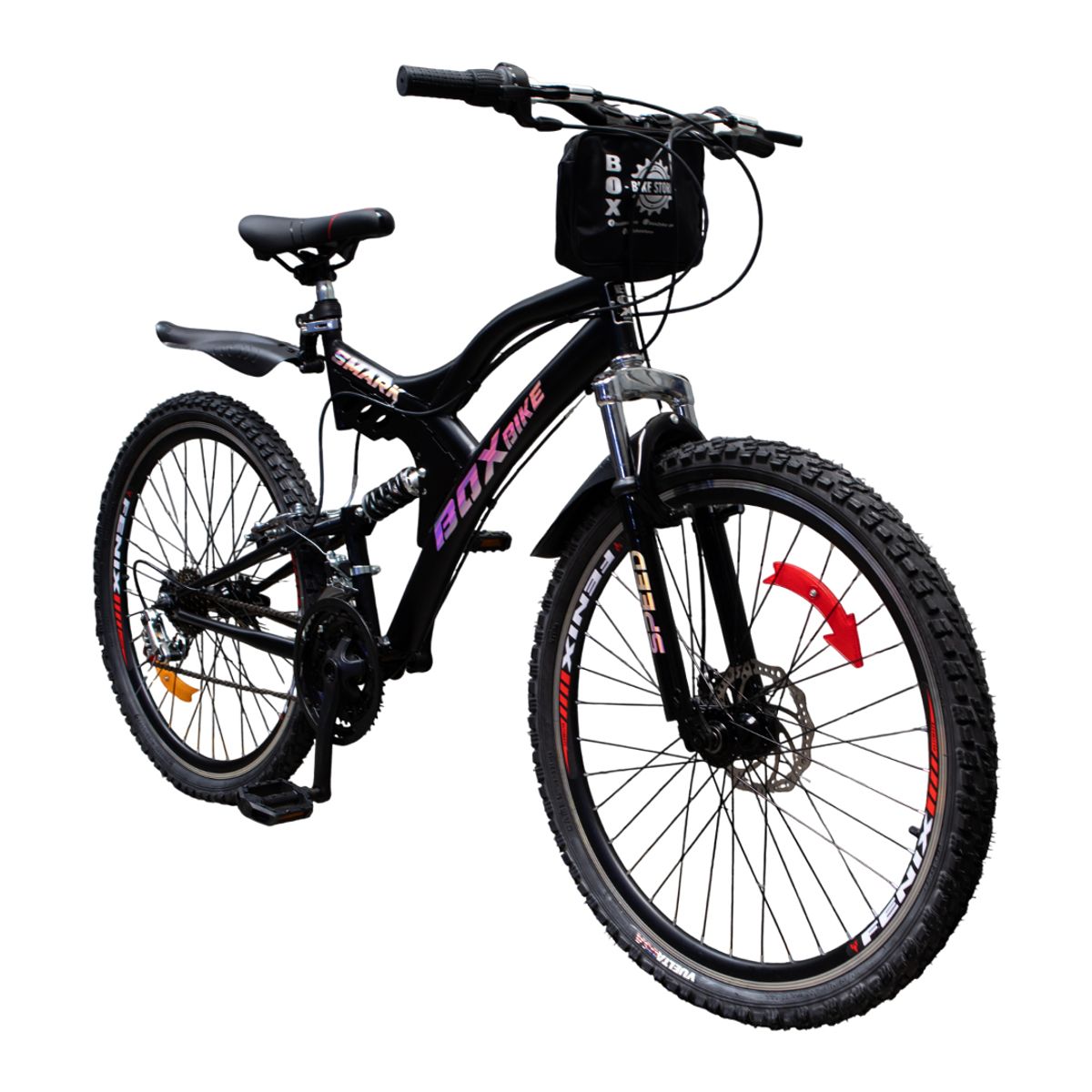 BOX BIKE - Bicicleta Box Doble Suspensión  Aro 26 - Negro