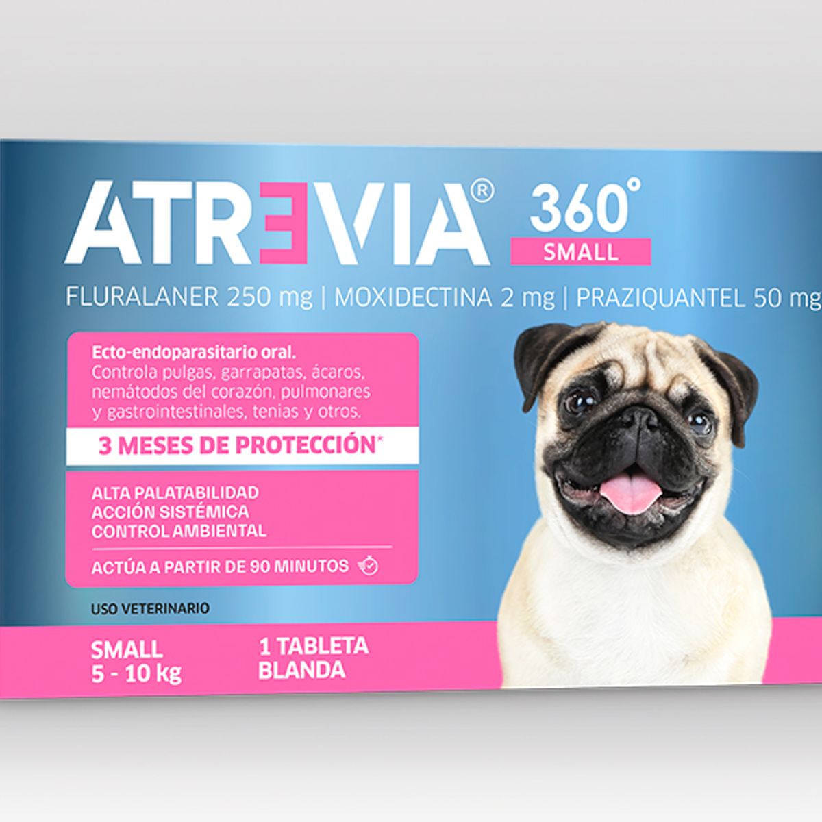 ATREVIA - ANTIPULGAS PARA PERROS ATREVIA 360 SMALL 5 - 10 KG X 1 TAB
