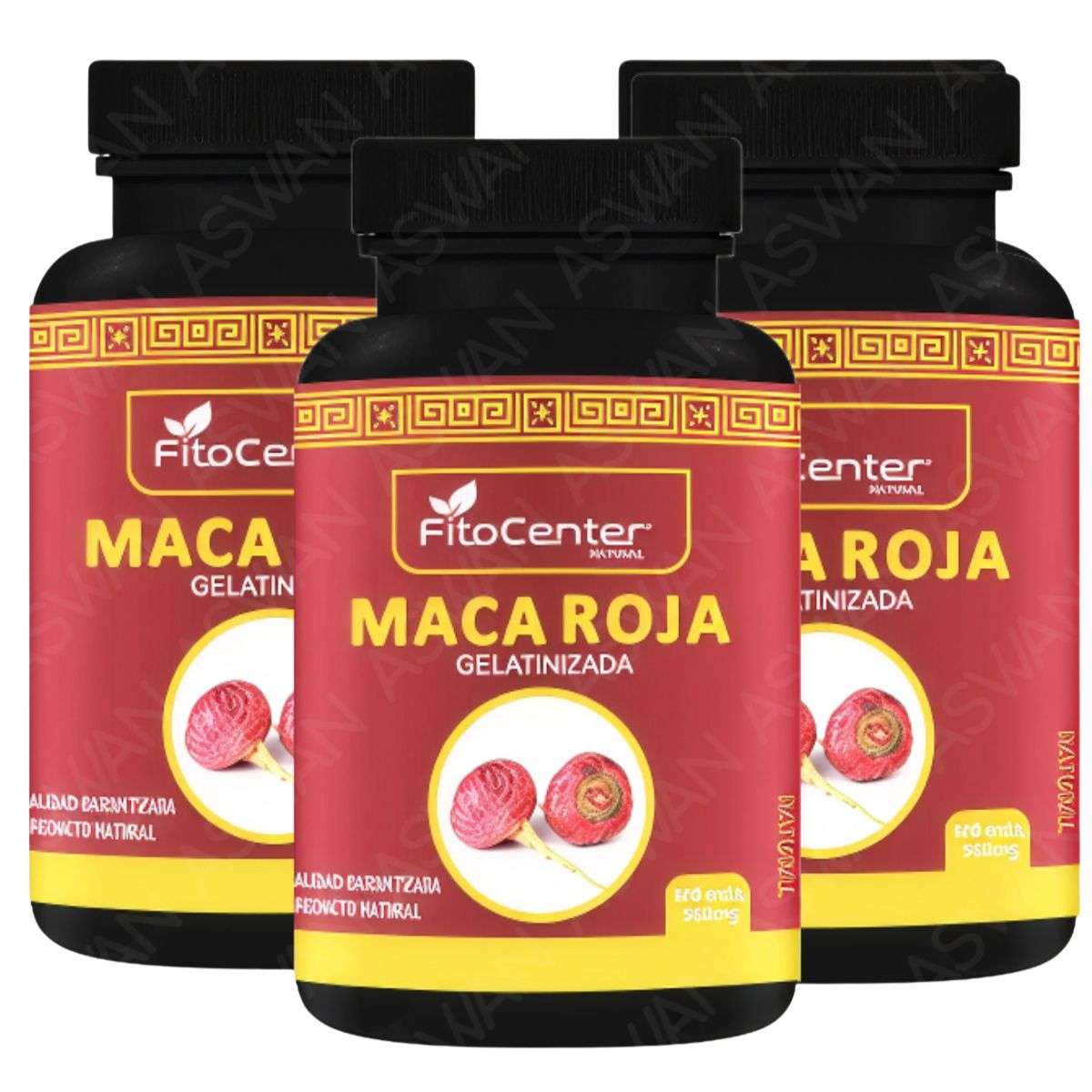 GENERICO - Pack de 3 Maca Roja Gelatinizada  500mg  100 unidades
