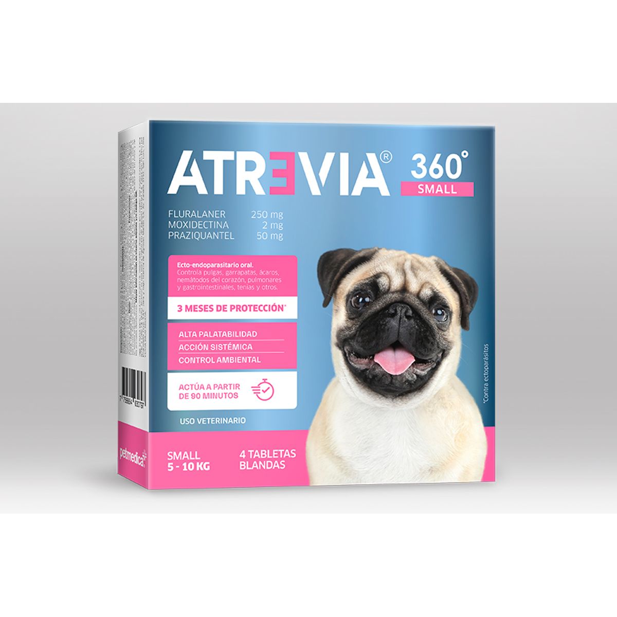 ATREVIA - ANTIPULGAS PARA PERROS ATREVIA 360 SMALL 5 - 10 KG X 4 TAB