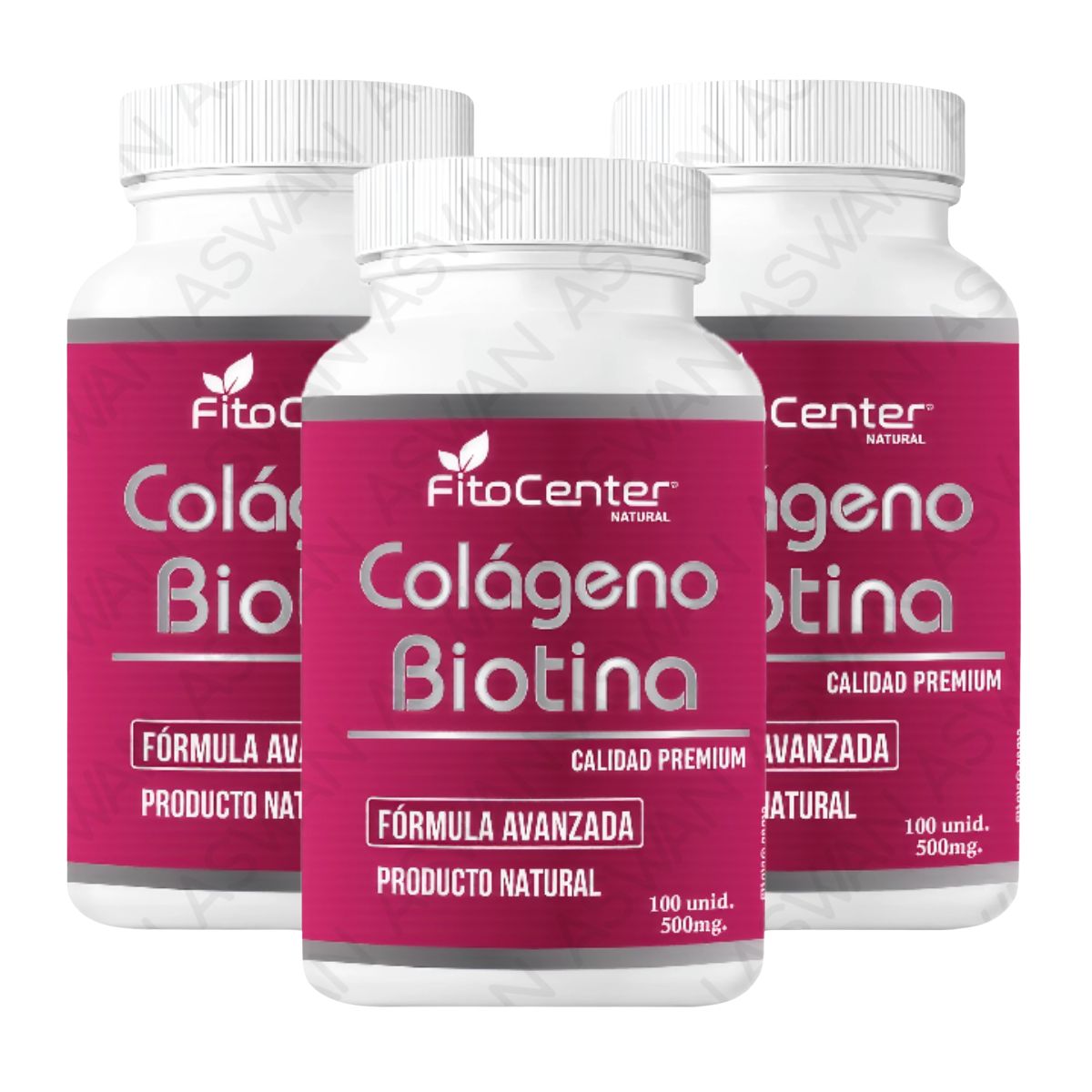 GENERICO - Pack de 3 Colágeno Biotina Formula Avanzada  100 unidades  500mg
