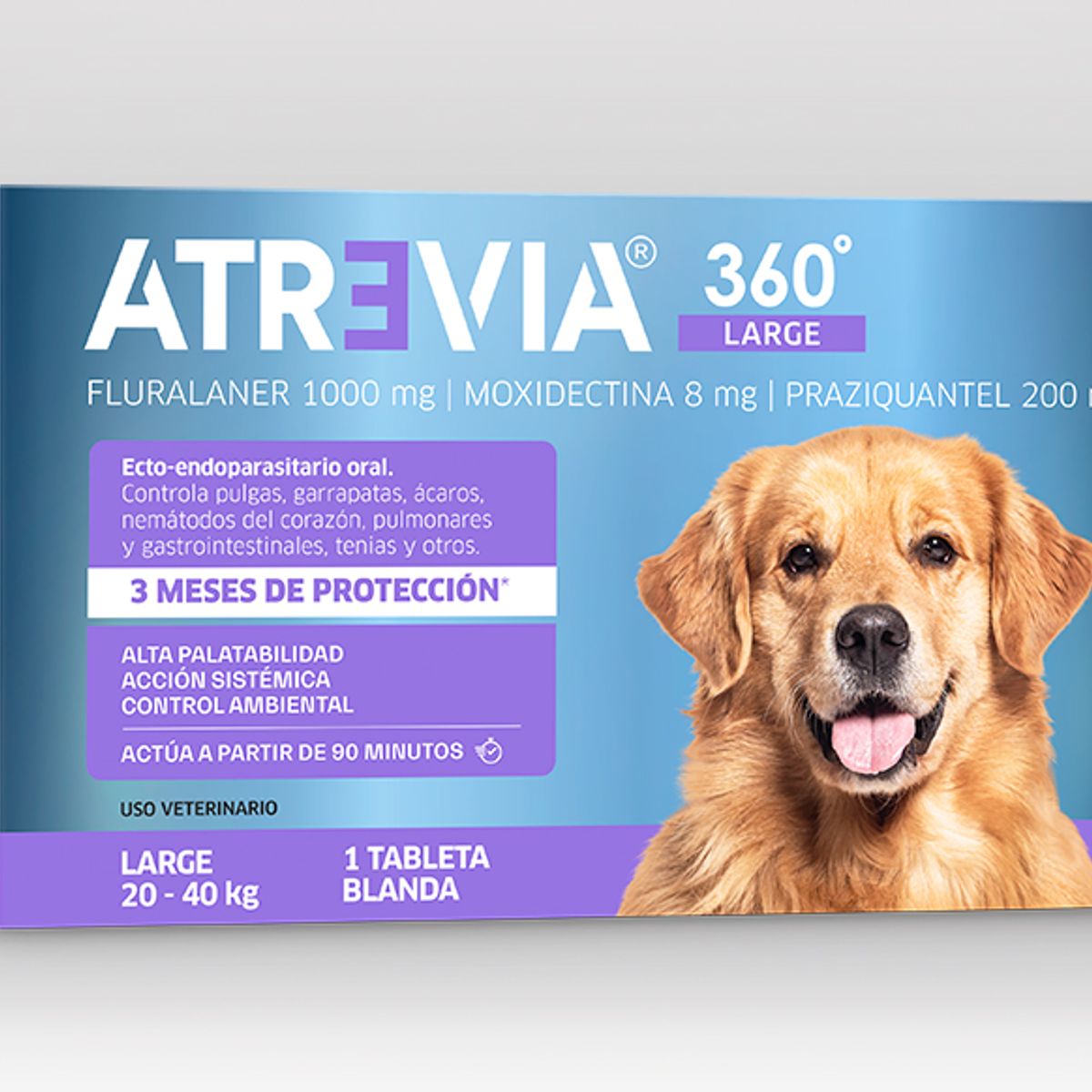 ATREVIA - ANTIPULGAS PARA PERROS ATREVIA 360 LARGE 20 - 40 KG X 1 TAB