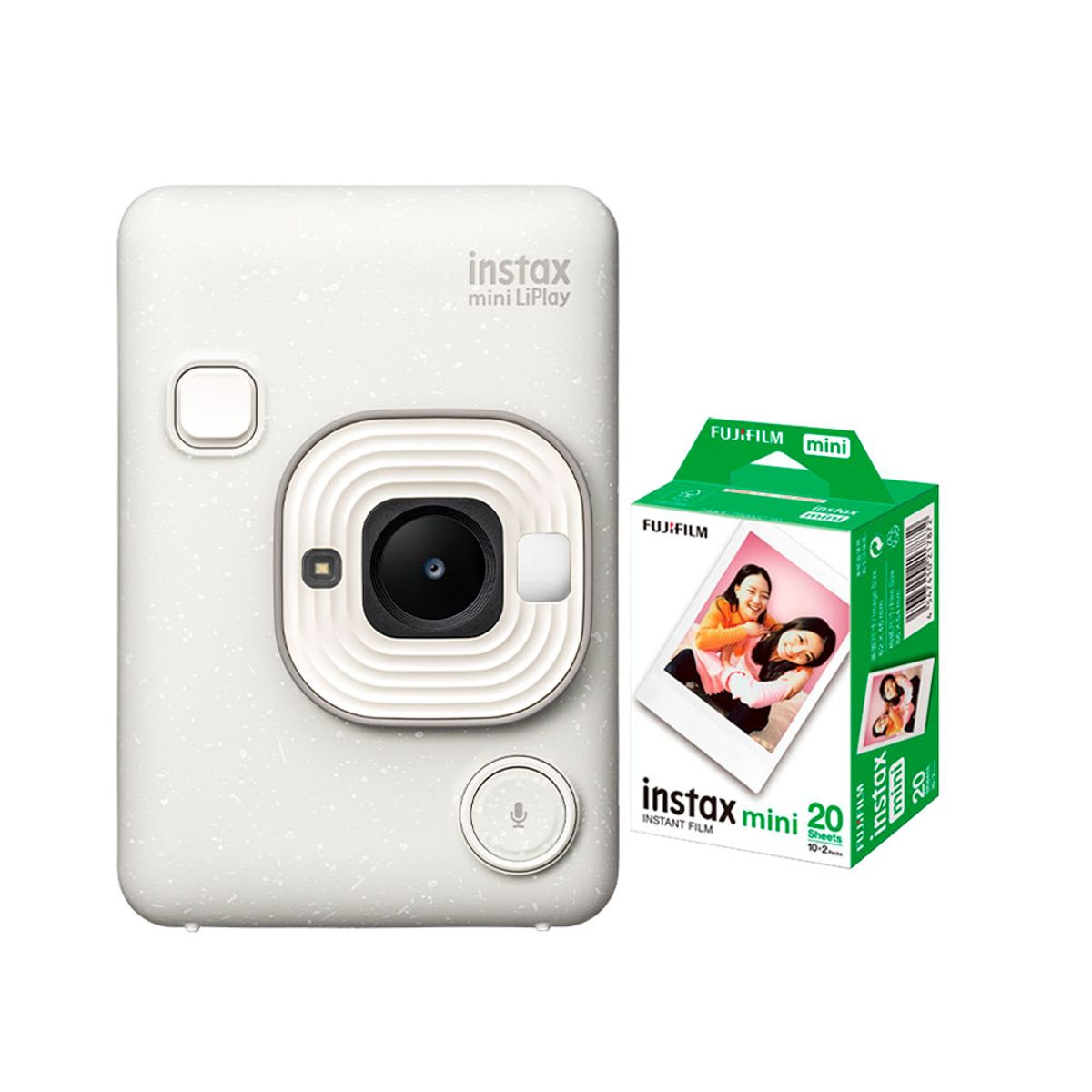 FUJIFILM - Camara Fujifilm Instax Mini LiPlay white+ Pelicula x20