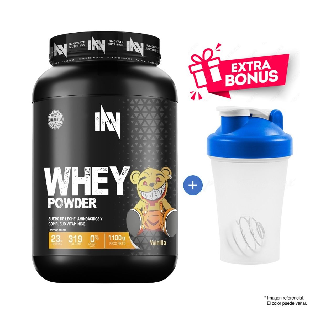INN INNOVATE NUTRITION - INN WHEY POWDER 1.1 KILOS VAINILLA + SHAKER