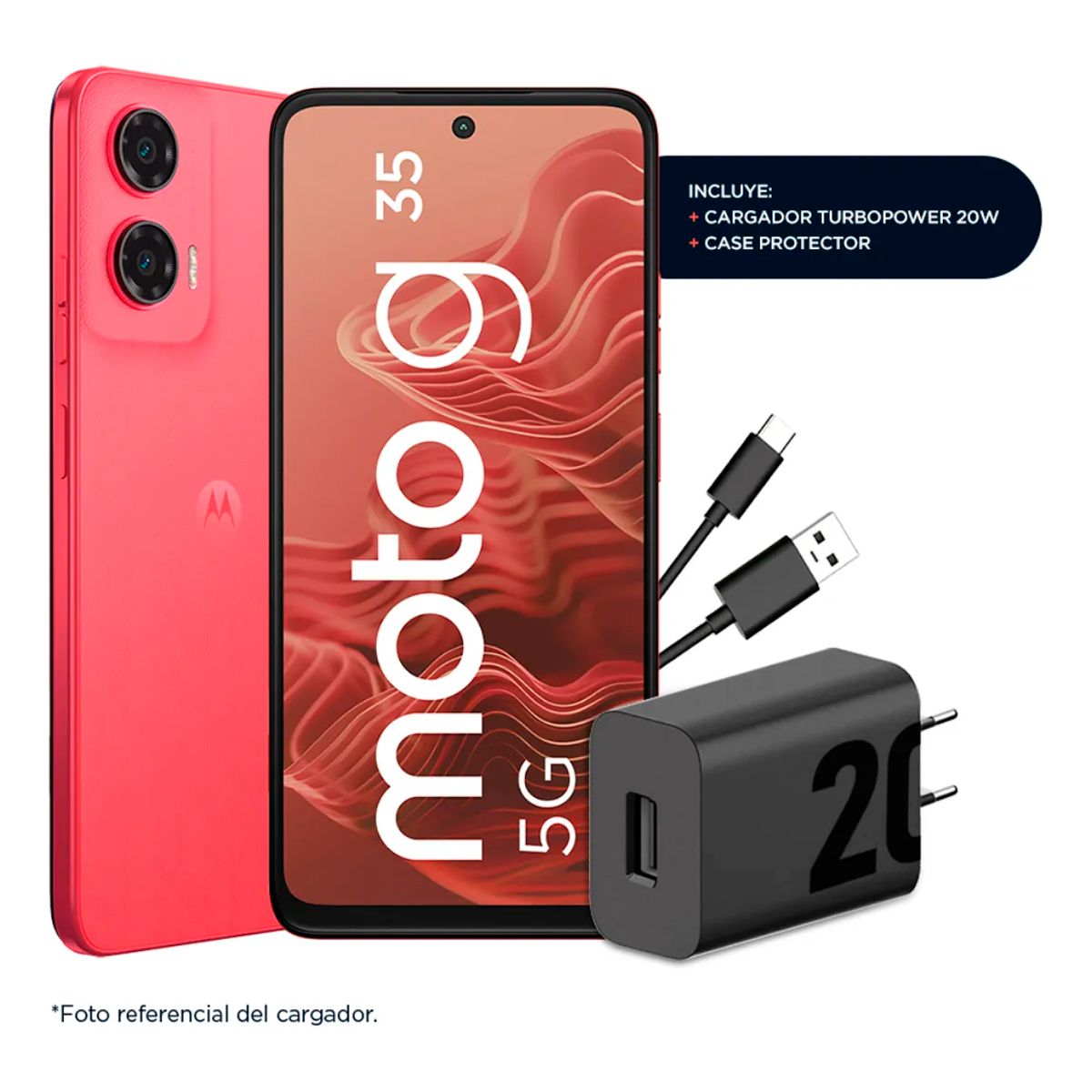 MOTOROLA - Celular Moto G35 4GB 256GB RAM Naranja