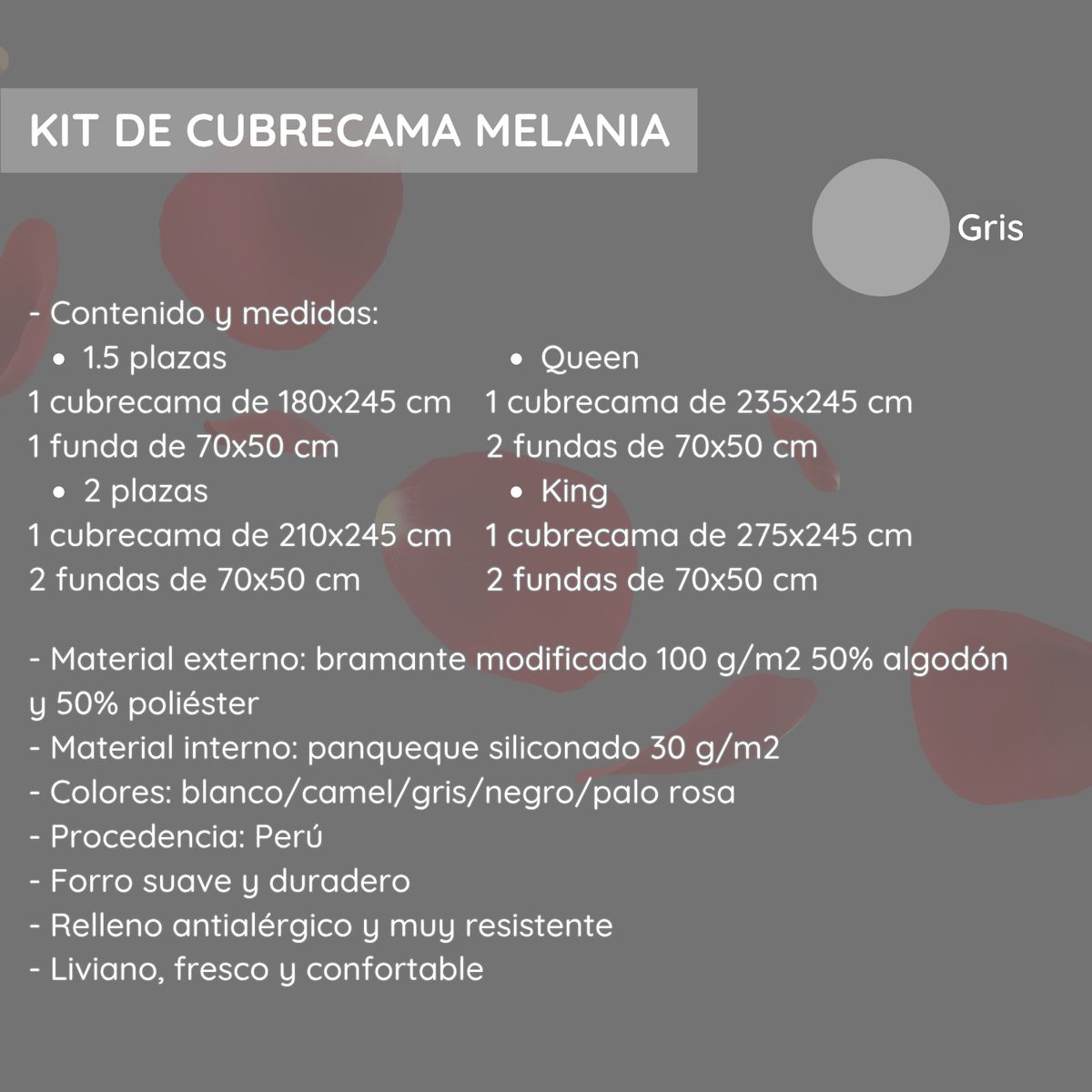 GENERICO - Kit de cubrecama Cool House Melania antialérgico