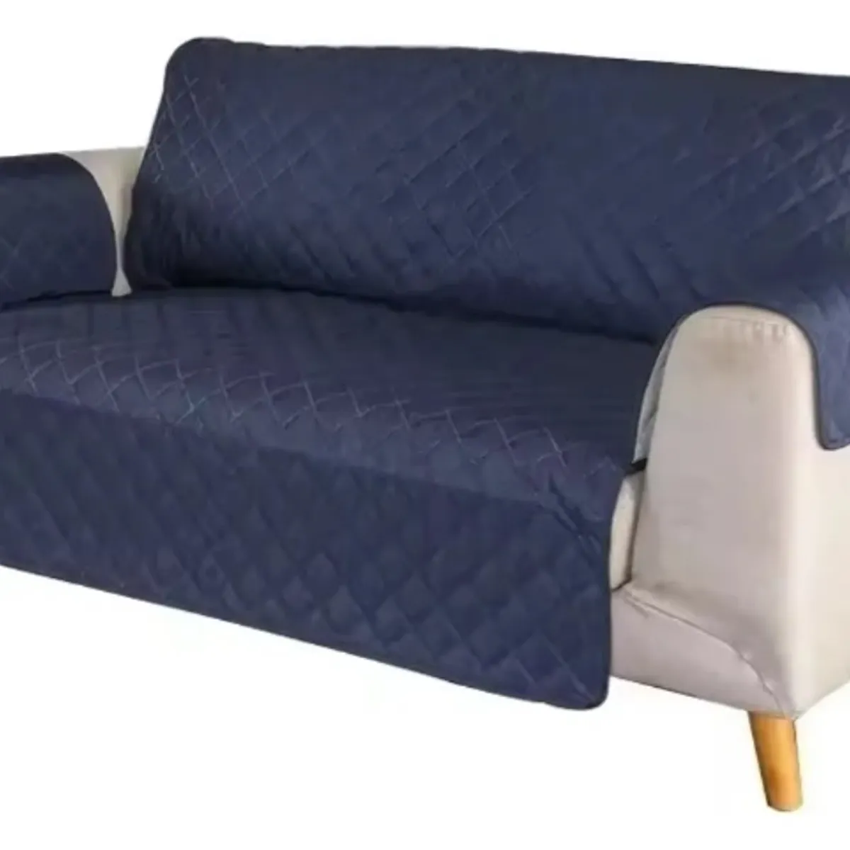 GENERICO - Set protector / cobertor para muebles 3, 2, 1 - AZUL reversible