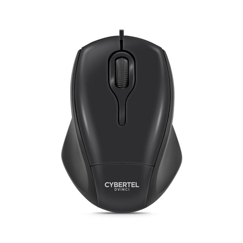 CYBERTEL - Mouse Oficina Alambrico 1000DPI Negro Cybertel Dvinci CYB M201