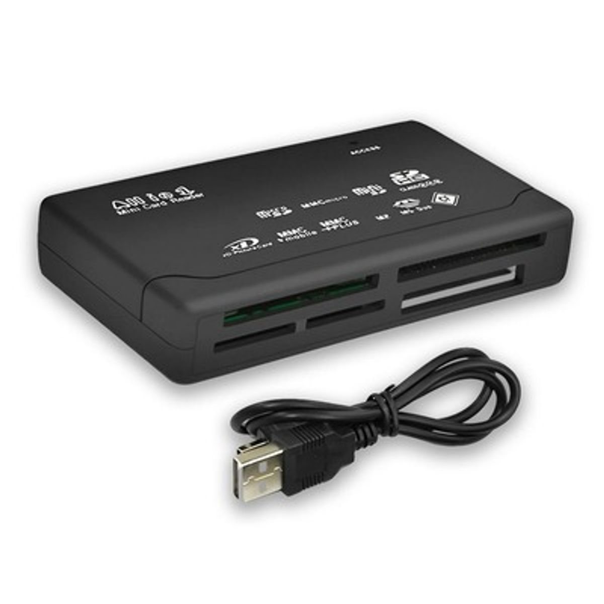 GENERICO - Lector de tarjetas de memoria todo en uno para USB externo Mini SDHC M2 MMC XD CF