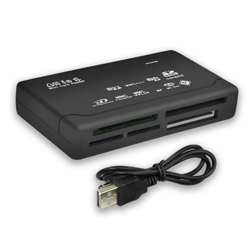 GENERICO - Lector de tarjetas de memoria todo en uno para USB externo Mini SDHC M2 MMC XD CF