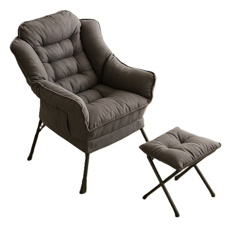 GENERICO - Sillón Contemporáneo con Posa Pie Gris