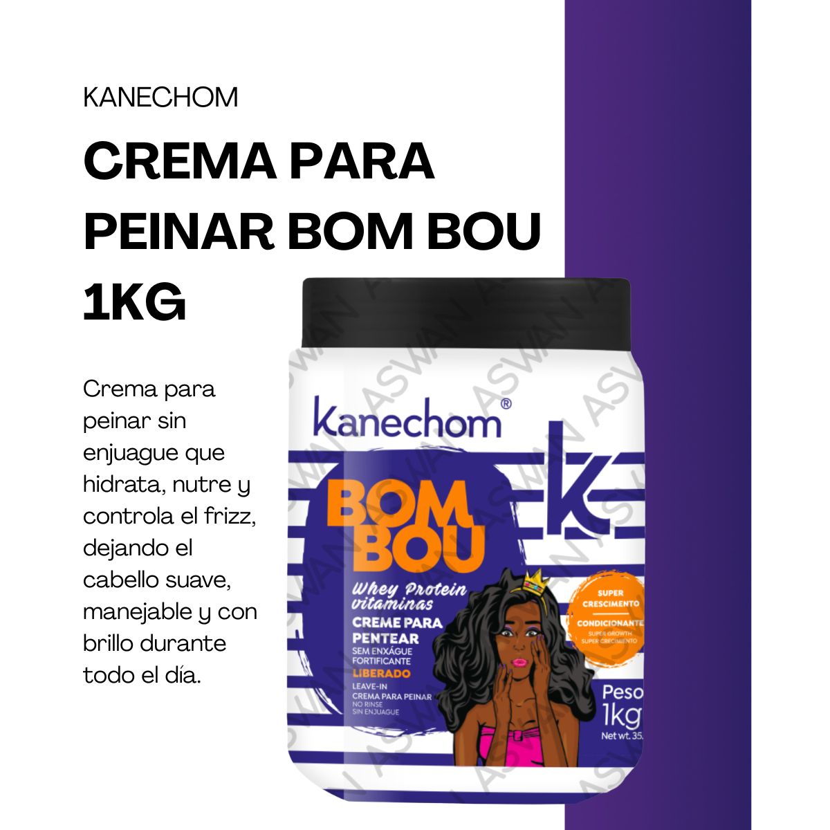 GENERICO - CREMA PARA PEINAR BOM BOU 1KG - KANECHOM