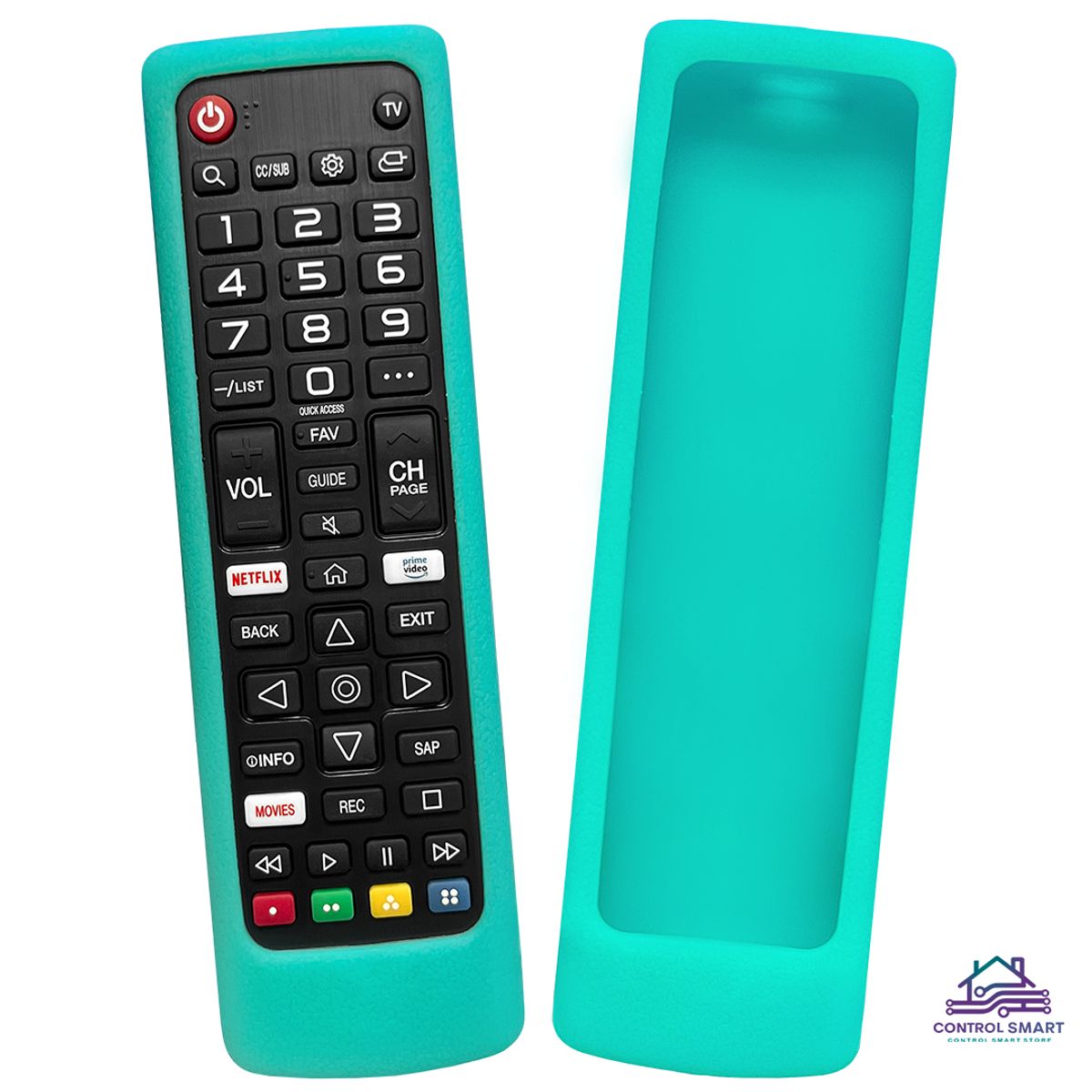 LG - Control LG AKB75675304 para Smart TV + Funda Silicona Turquesa