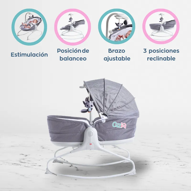 TINY LOVE - Silla Mecedora 3 en 1 «COZY ROCKER NAPPER» Heather Grey