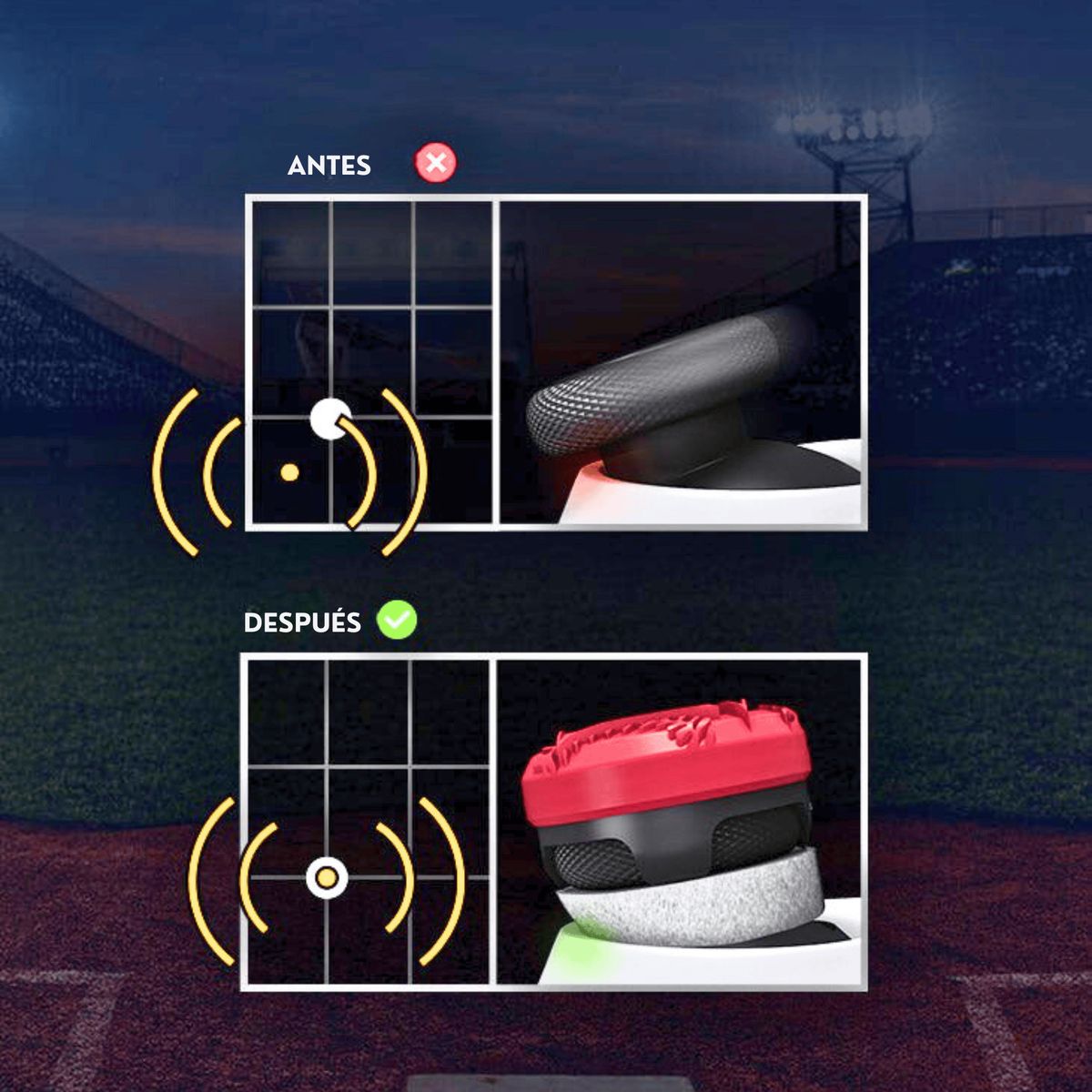 KONTROLFREEK - KontrolFreek Littlemann17 Sports + Anillo de Precisión para PS4 PS5