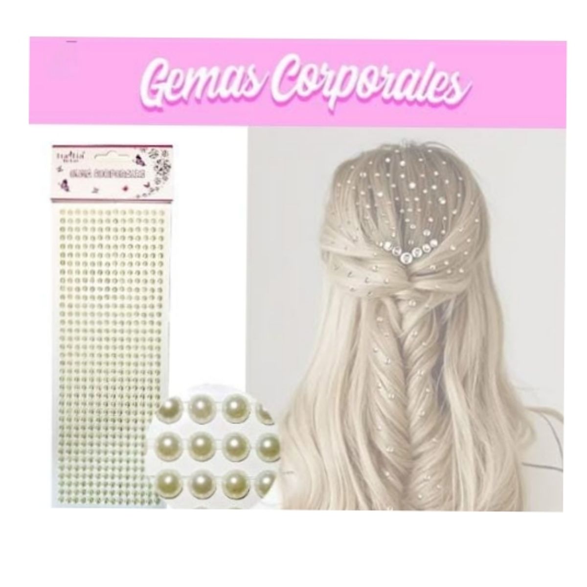 GENERICO - Perlas Adhesivas  para el Cabello