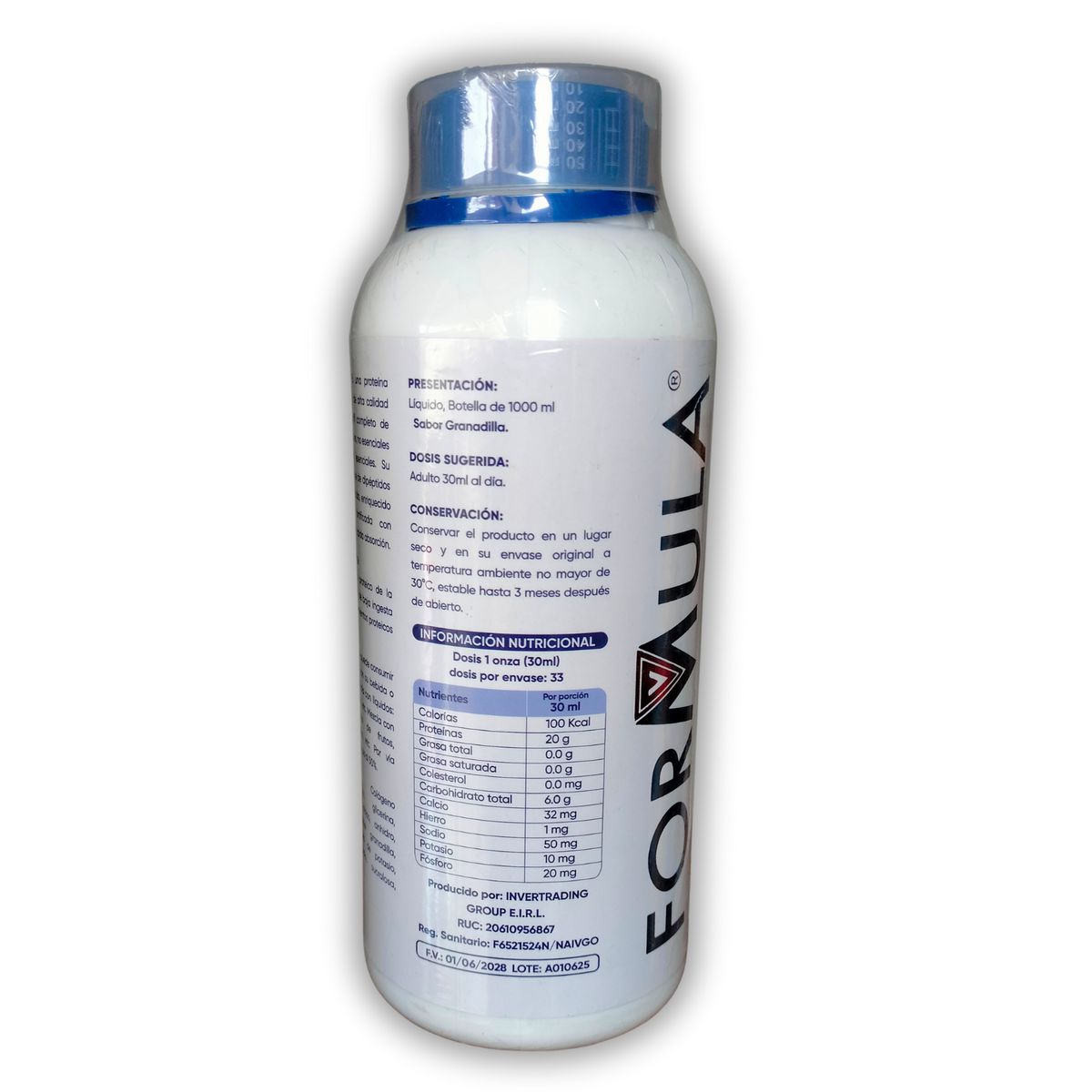 GENERICO - PROTEÍNA LÍQUIDA HIDROLIZADA + ARGININA TRIPTÓFANO 1 LITRO FORMULA V