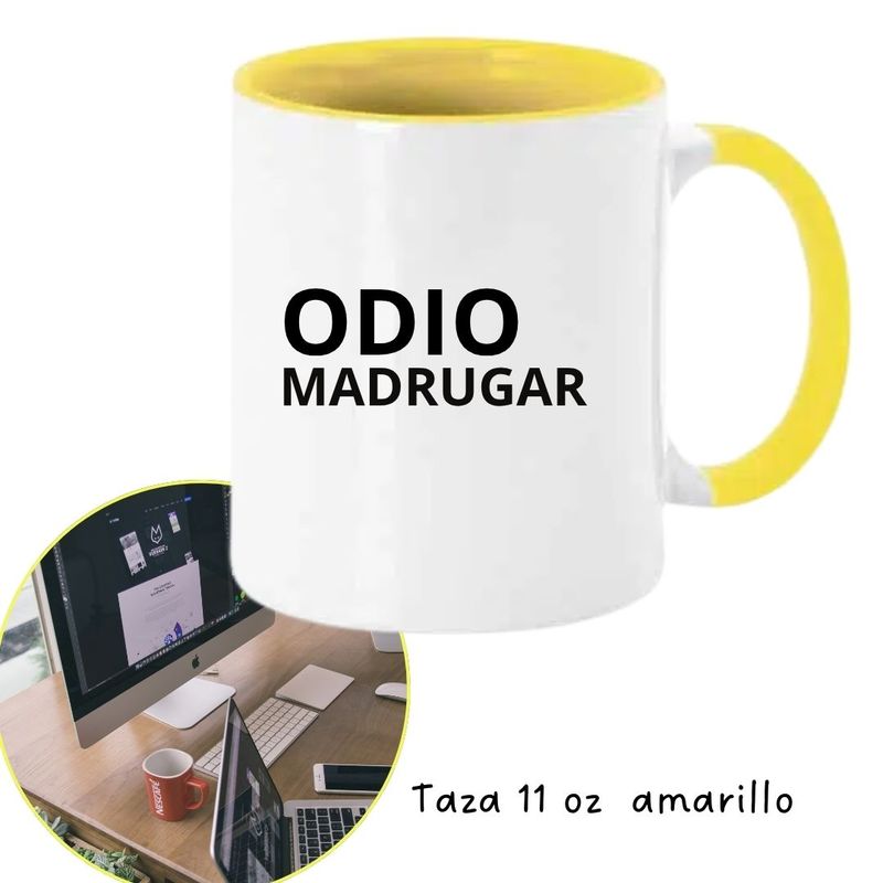 GENERICO - Taza mug 11 onzas frases sarcasmo - Odio madrugar