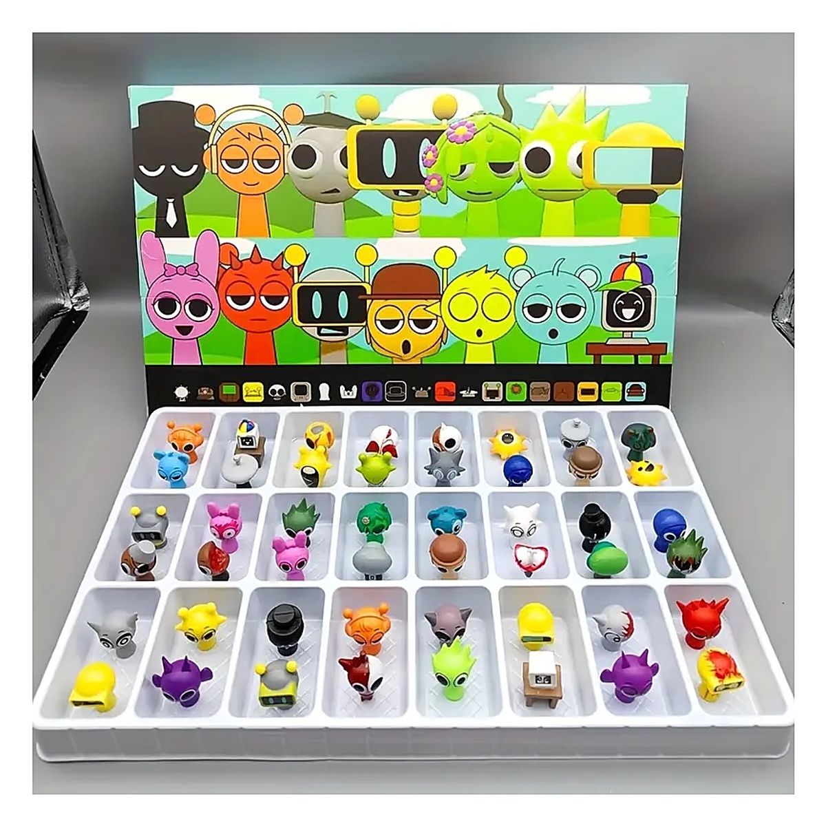 GENERICO - Calendario de Adviento Mini Figuras Sprunki Incredibox Set 48 Personajes al Azar