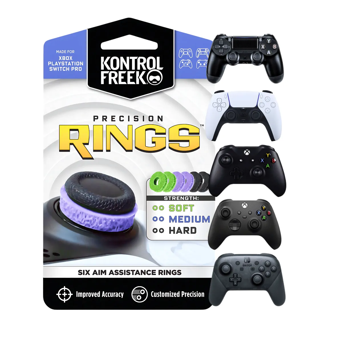 KONTROLFREEK - KontrolFreek Anillos de Precisión 6 Anillos para PS4 PS5 Xbox Switch