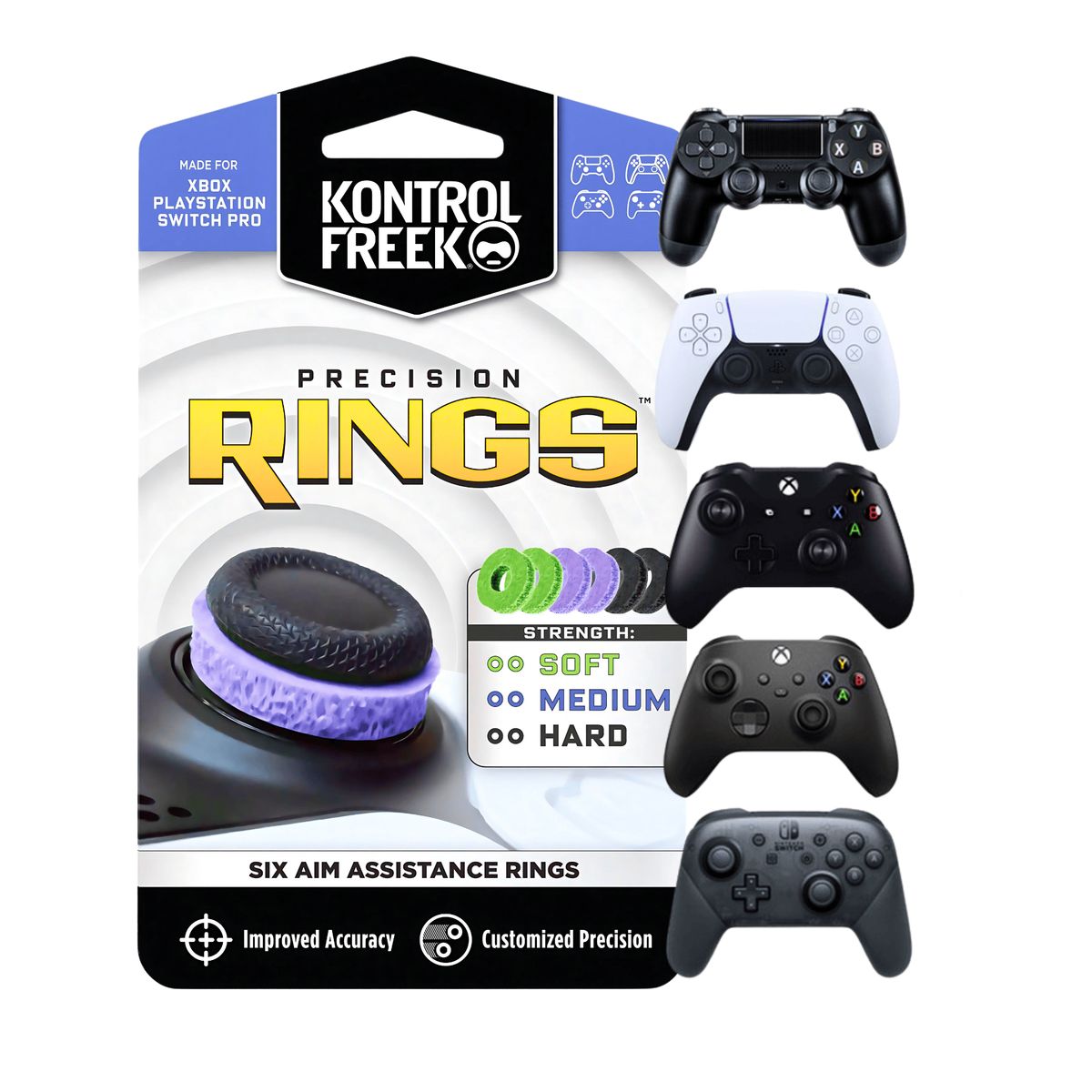 KONTROLFREEK - KontrolFreek Anillos de Precisión 6 Anillos para PS4 PS5 Xbox Switch