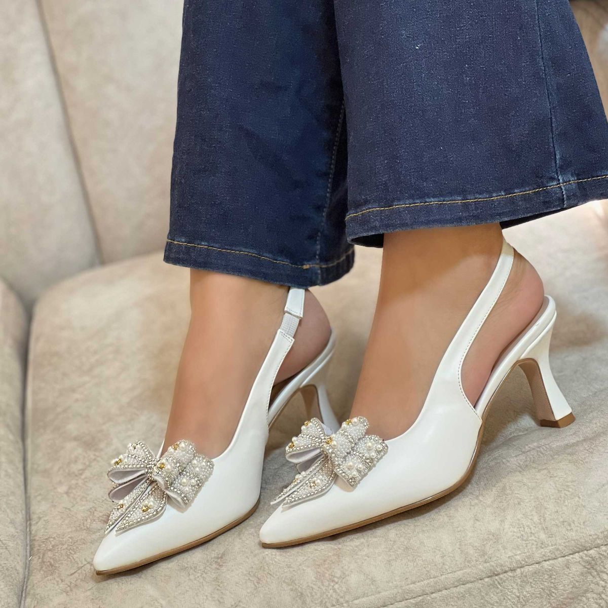 GENERICO - TACONES FIESTA MARIA BLANCO PARA MUJER