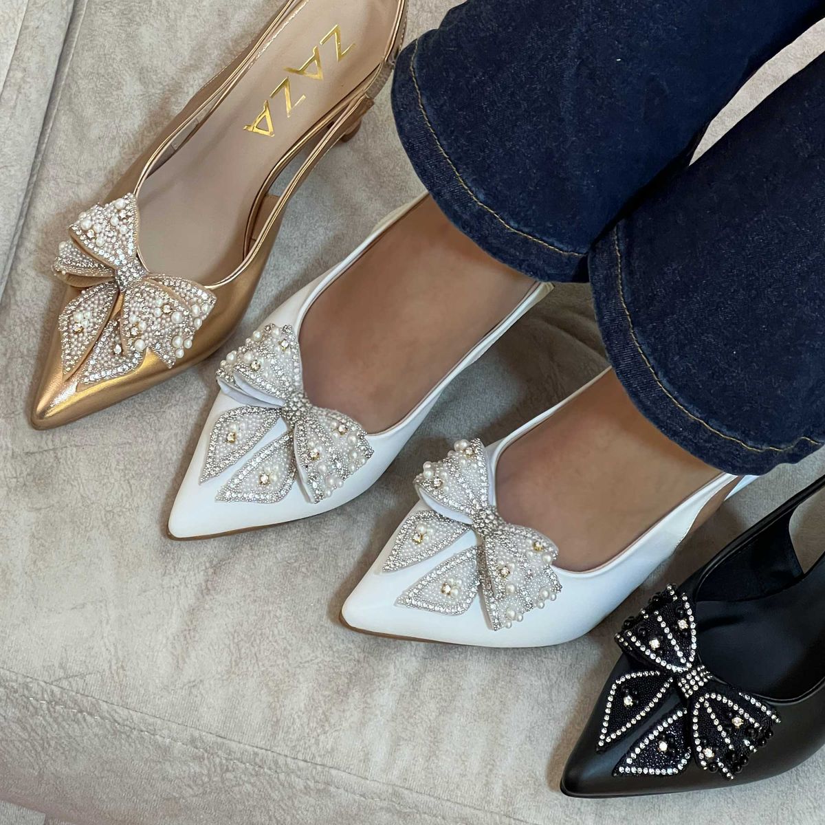 GENERICO - TACONES FIESTA MARIA BLANCO PARA MUJER