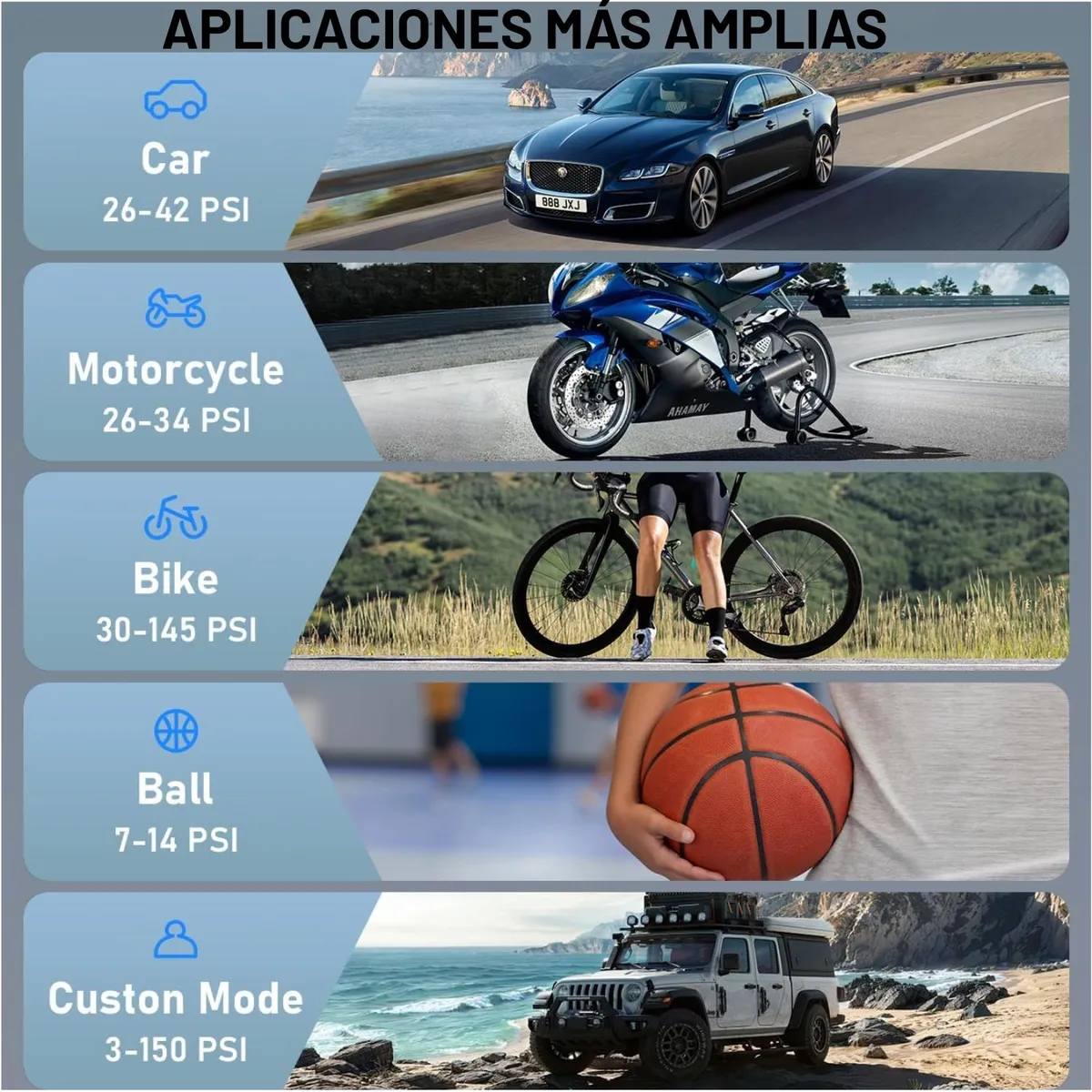 OEM - Arrancador Auto con Luz LED SOS e Inflador Multifunción