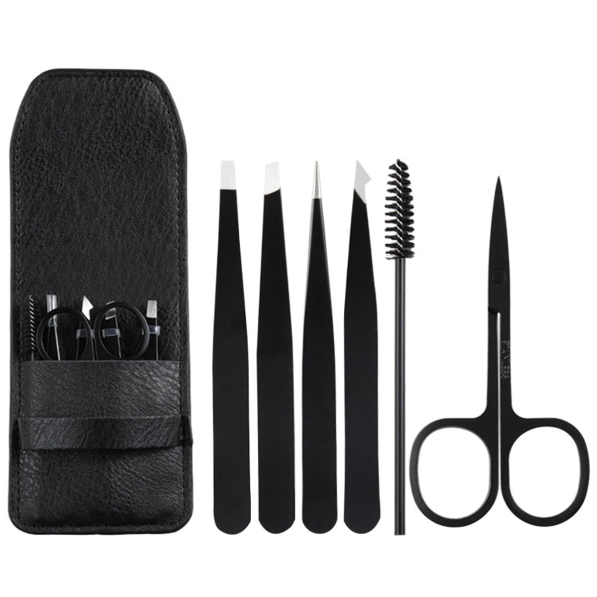 DENISASAA - Set 6 Pinzas Cejas Antiestáticas De Acero Inoxidable De Lujo