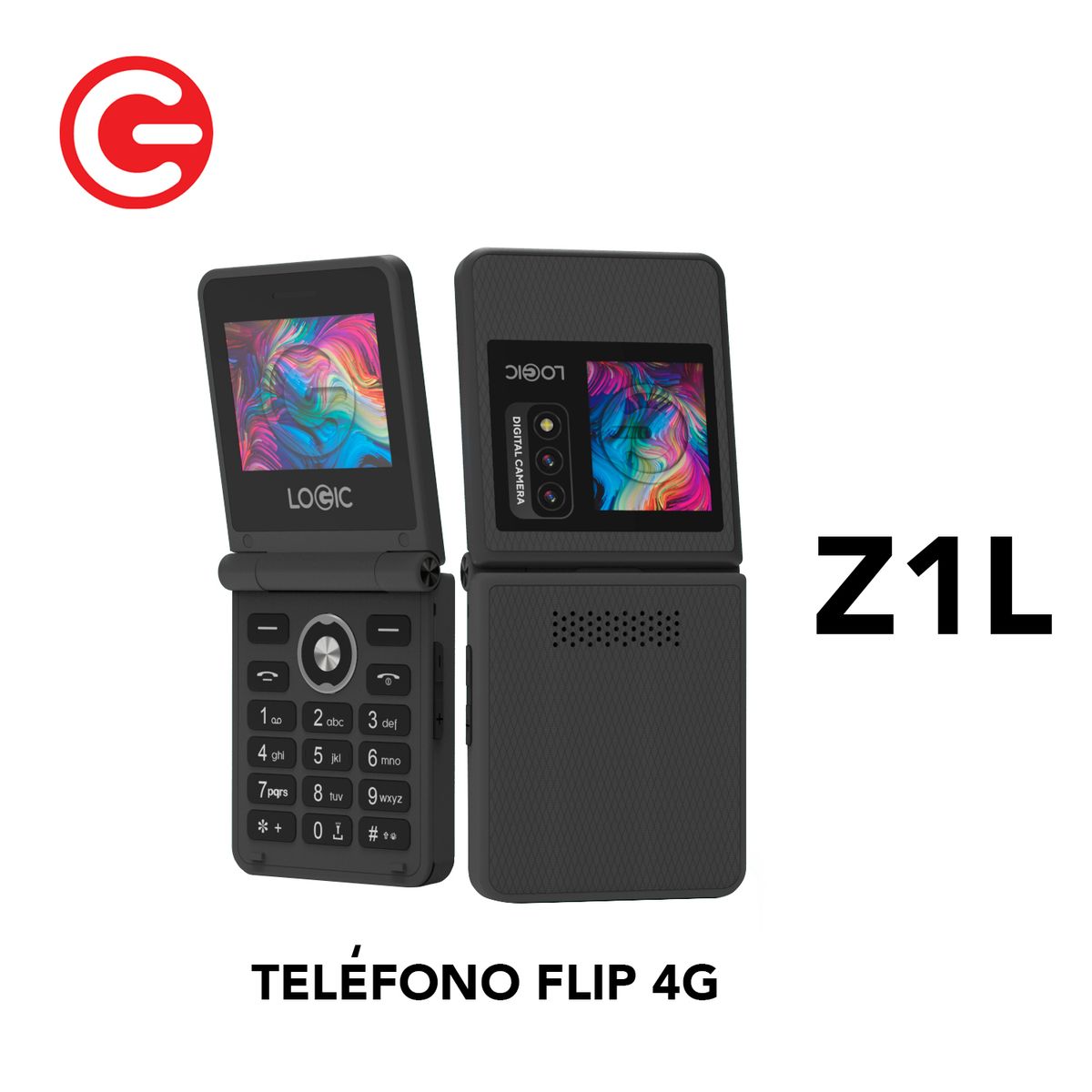 LOGIC - CELULAR LOGIC Z1L TELÉFONO FLIP 4G COLOR NEGRO