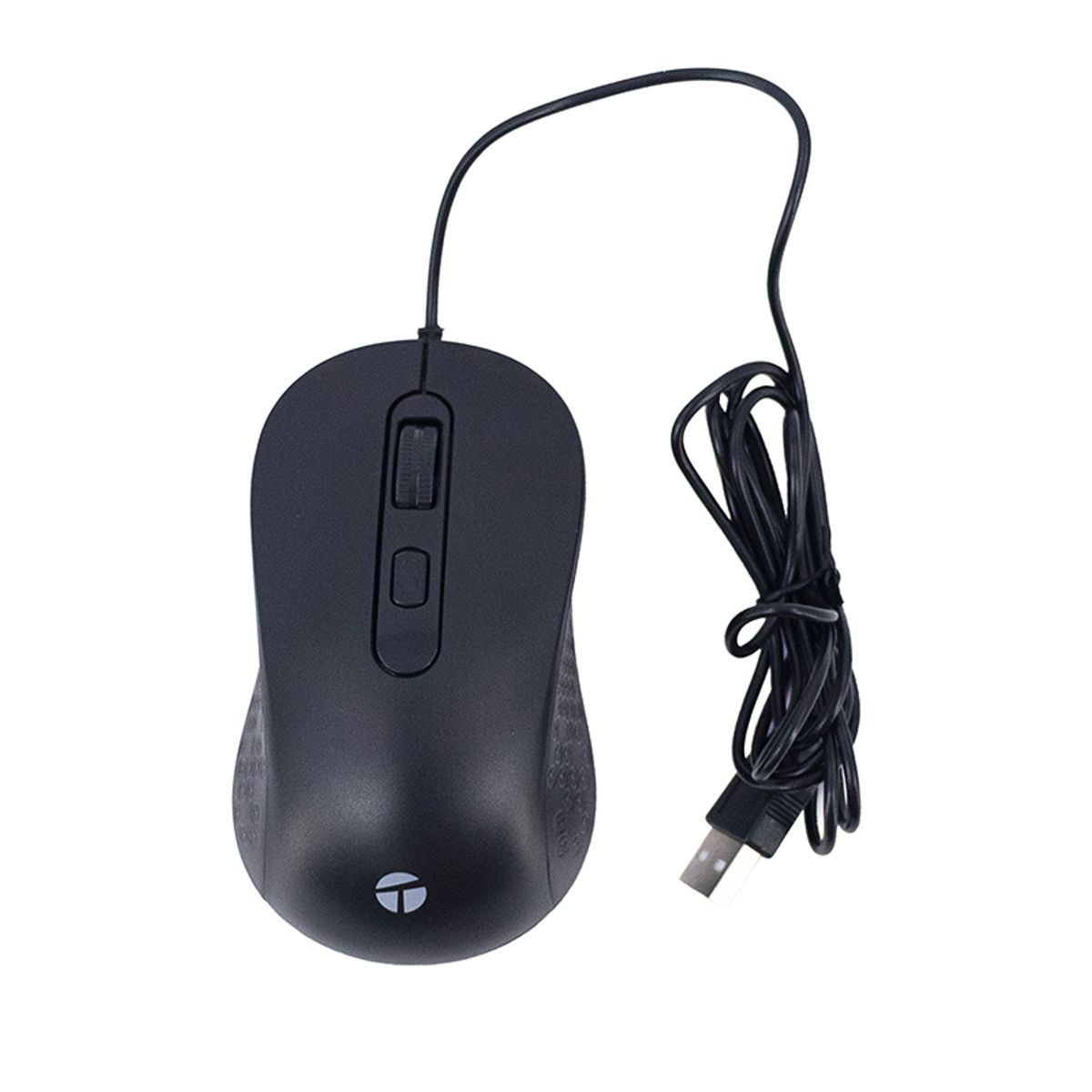 TEROS - Mouse óptico TEROS TE-1229S, USB, 4 botones, negro