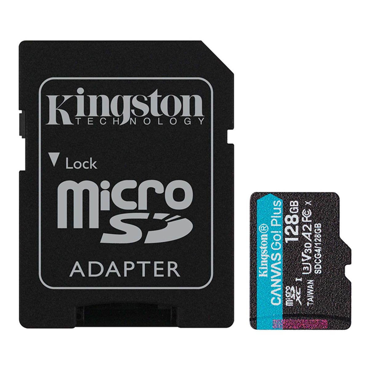 KINGSTON - Memoria Flash microSD Kingston Canvas Go Plus 128GB con adaptador SD