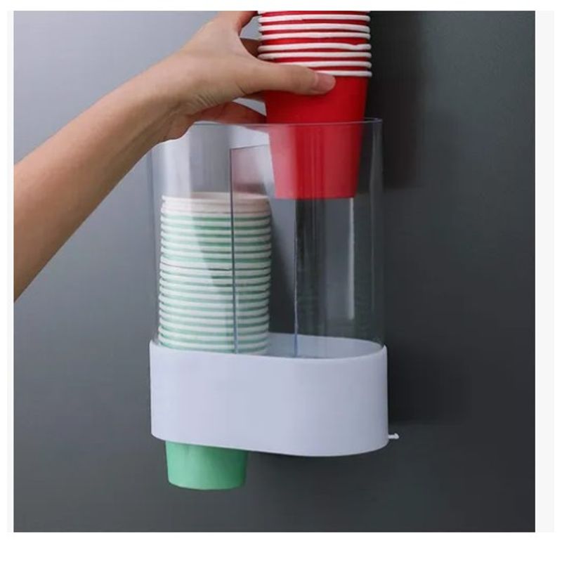 GENERICO - Porta vasos dispensador de vasos de papel y plástico