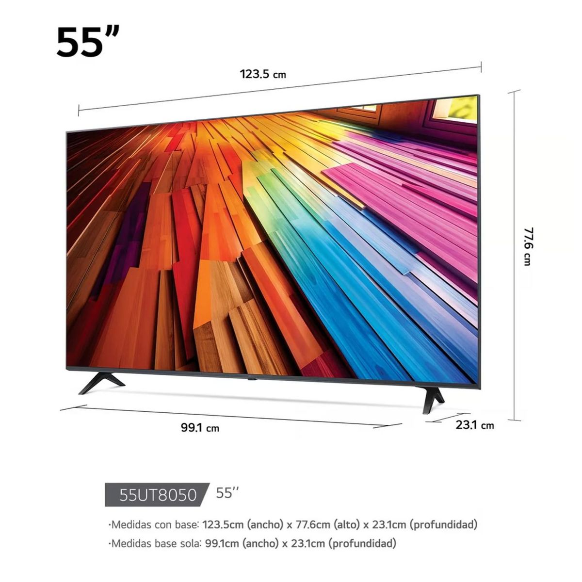 LG - Televisor LG 55 LED UHD 4K Thinq Ai 55UT8050PSB + Soundbar HW B400F