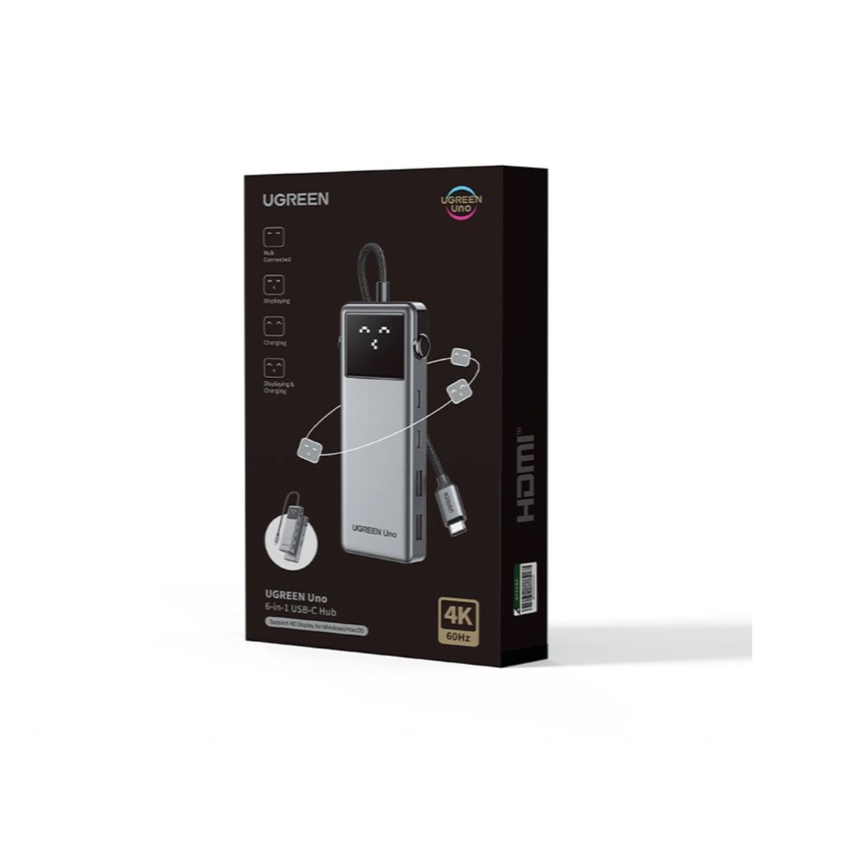 UGREEN - Adaptador Hub Multipuertos 6 en 1 Ugreen Original