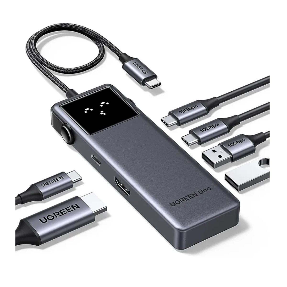 UGREEN - Adaptador Hub Multipuertos 6 en 1 Ugreen Original