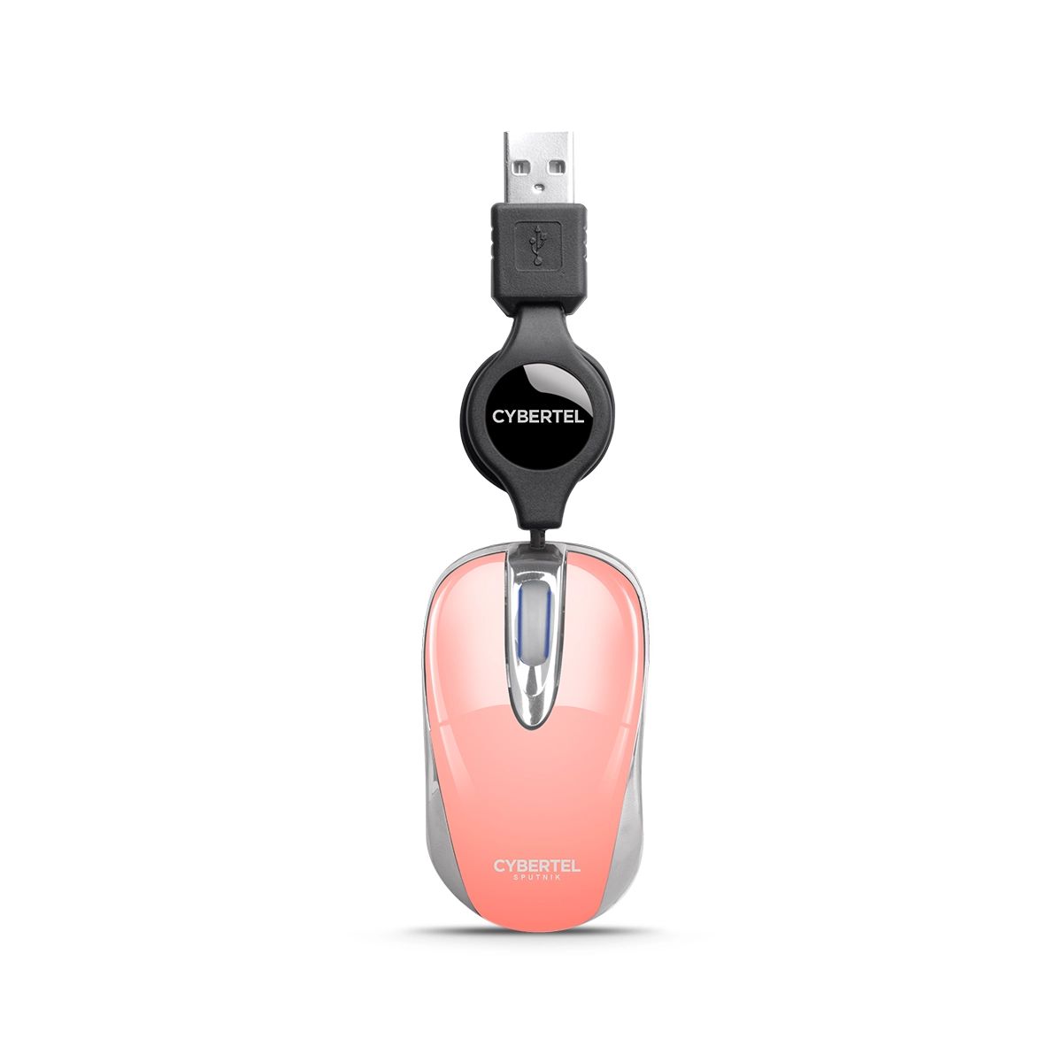 CYBERTEL - Mouse Oficina Retráctil1000DPI Rosado Cybertel Sputnik CYB M204s