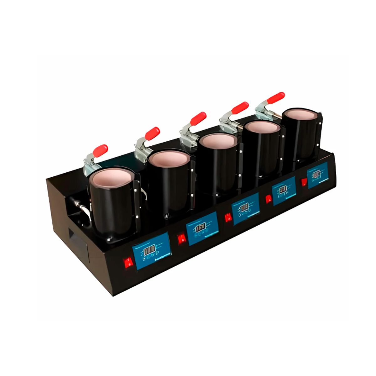 GENERICO - MÁQUINA TAZA DE SUBLIMINACIÓN 5 EN 1 NEGRO