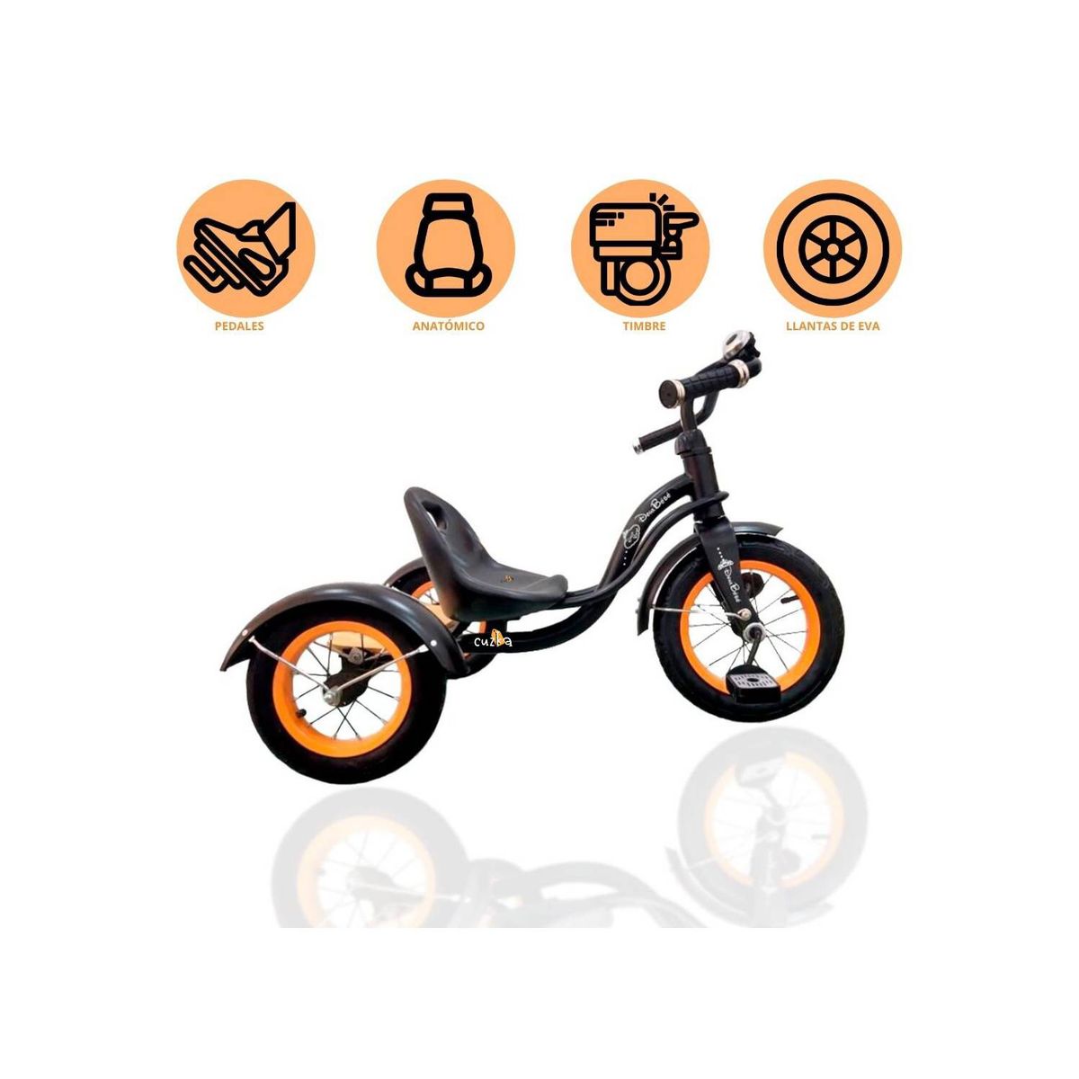 DOUX BEBE - Triciclo Chavo DOUX BEBE «CURVA» Black