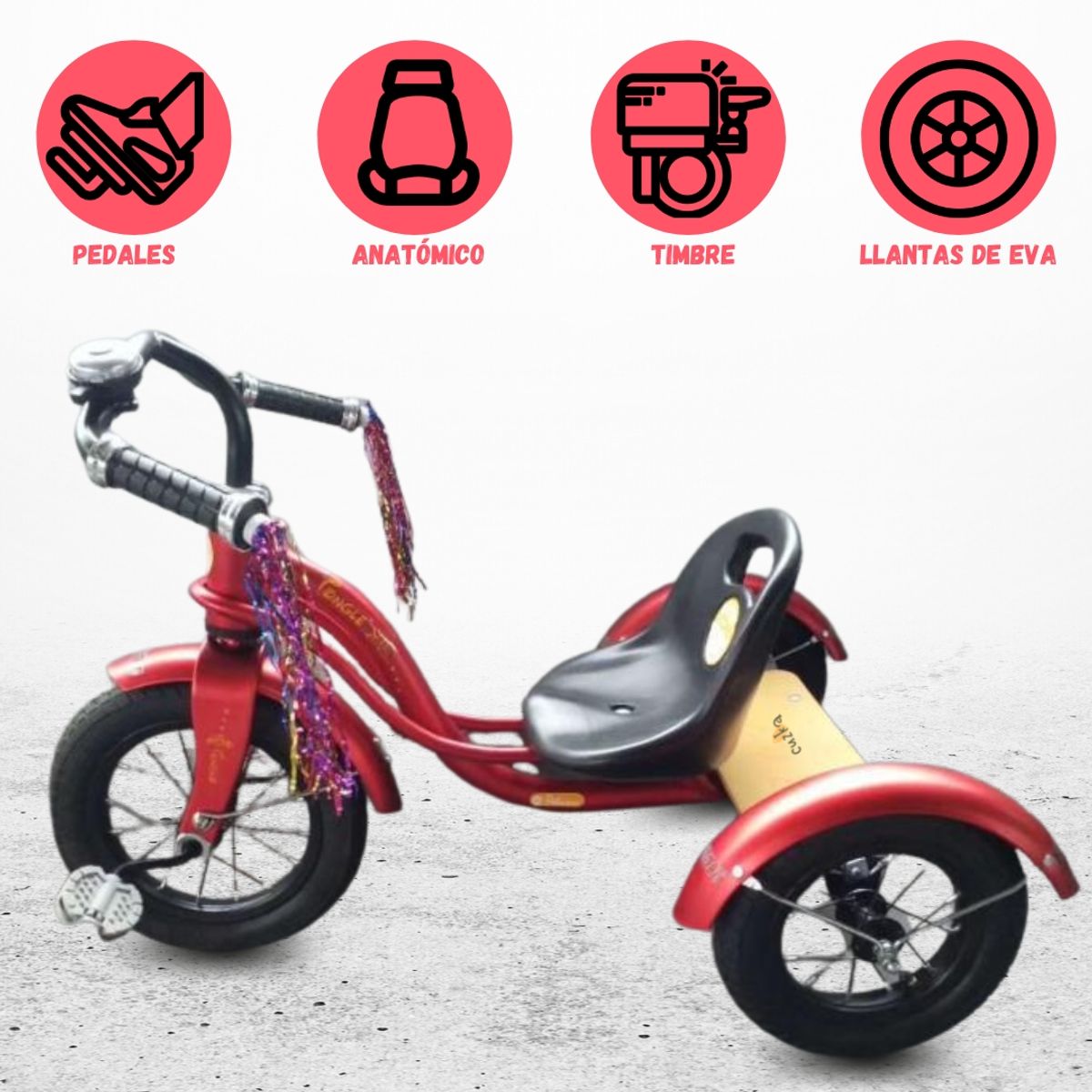 DOUX BEBE - Triciclo Chavo DOUX BEBE «CURVA» Red