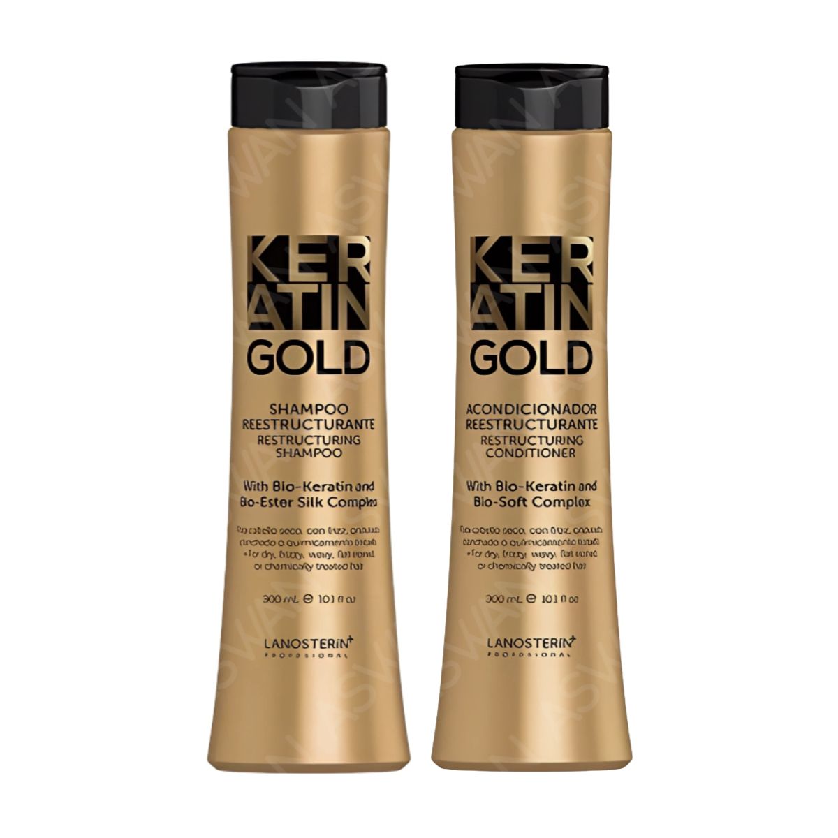 GENERICO - Kit Keratin Gold Shampoo 300 ml + Acondicionador 300 ml