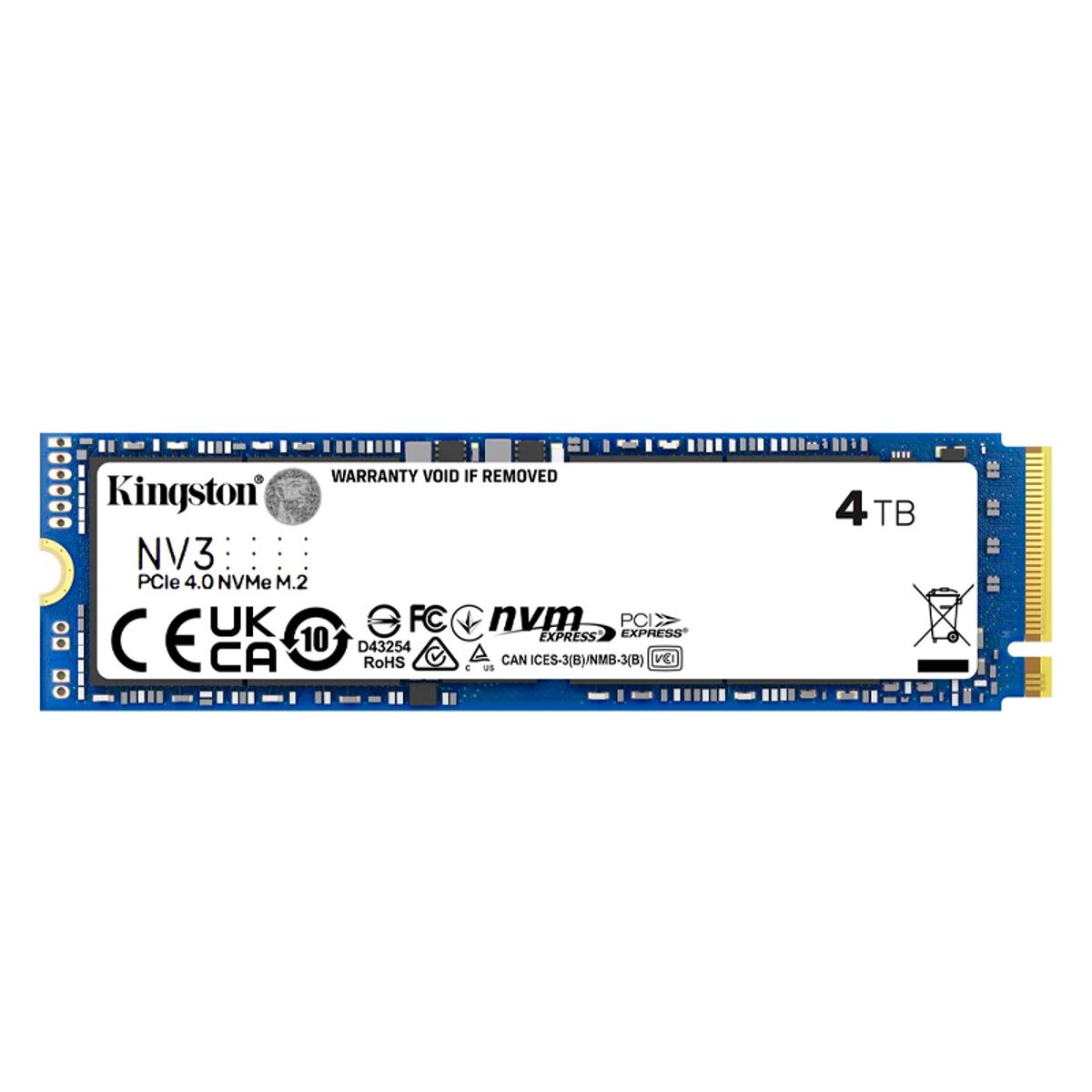 KINGSTON - Disco SSD 4TB Kingston NV3 NVMe PCIe 4.0 de 6000Mb/s