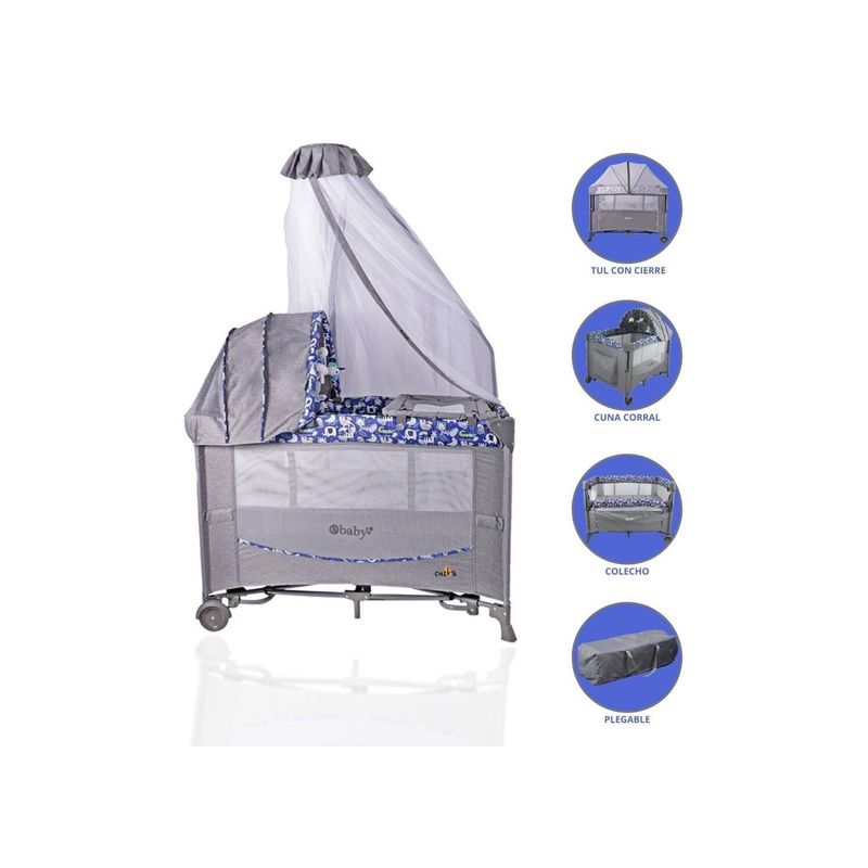 EBABY - Cuna Corral Para Bebés «DACORA»  Blue