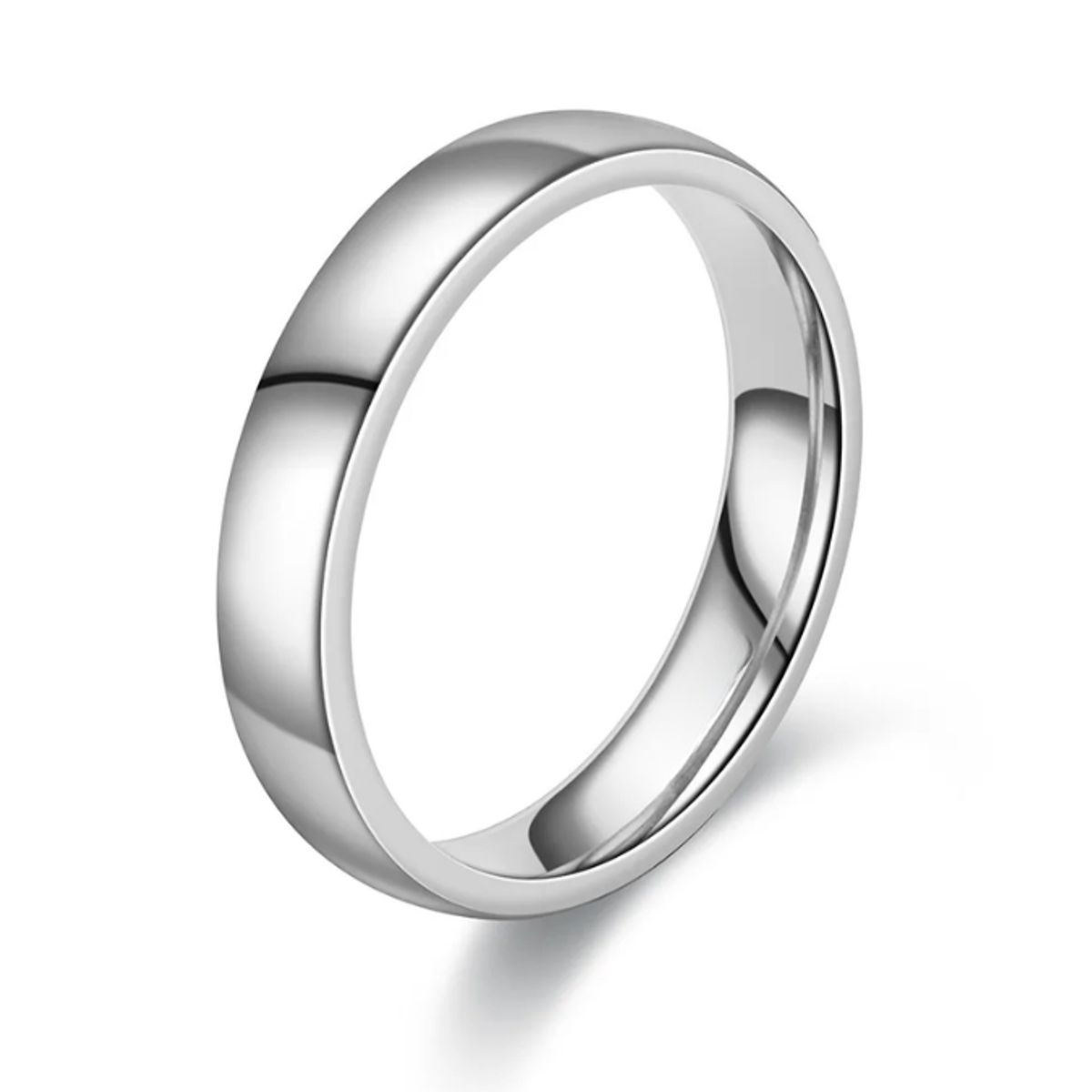 GENERICO - Anillo Media Caña Mujer compromiso san valentin Acero Inoxidable