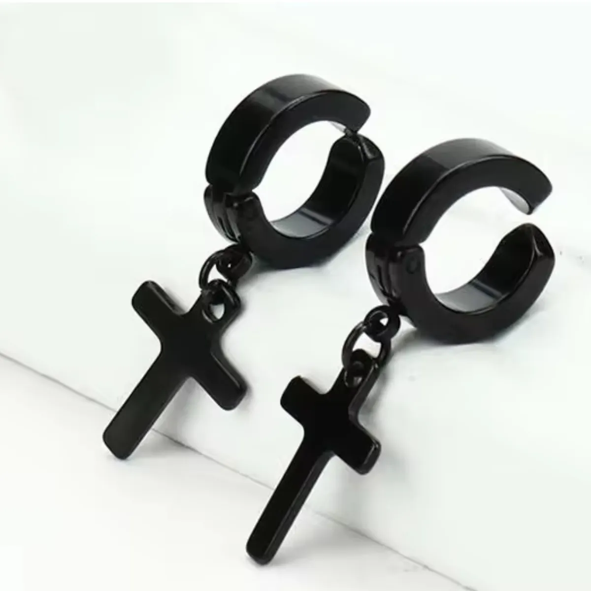 GENERICO - Arete a Presión para sin hueco hombre Titanio