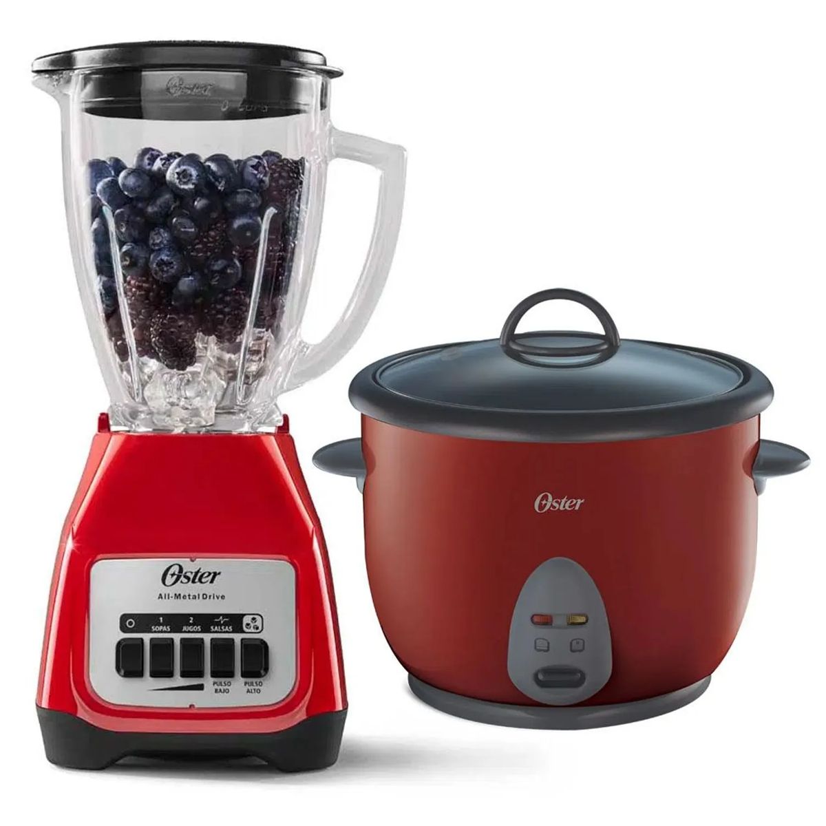OSTER - COMBO ROJO LIC 550W ARROCERA 18L
